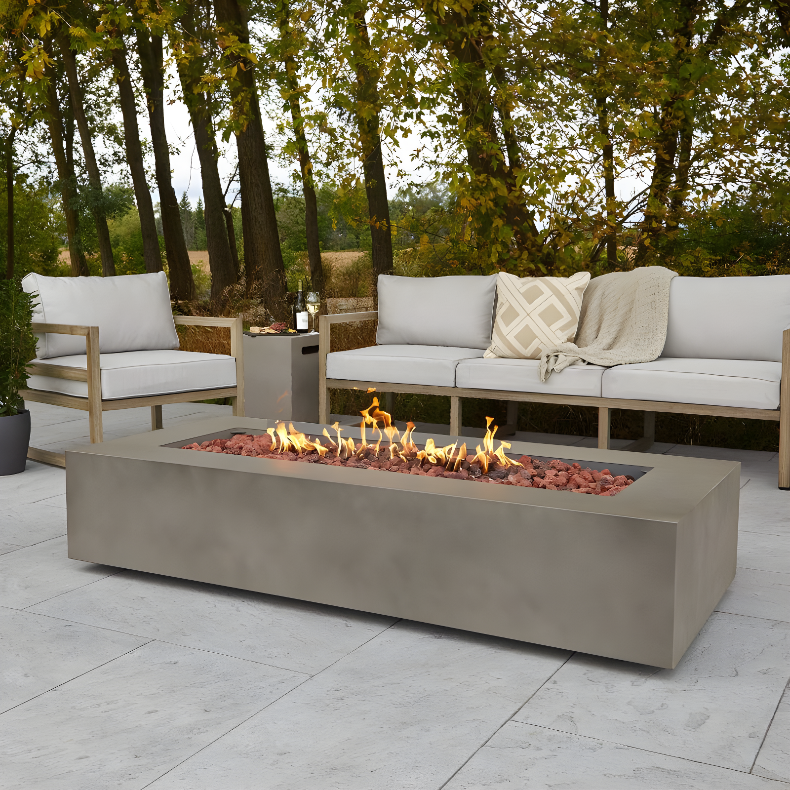 Real Flame AEGEAN Propane / Natural Gas Outdoor Fire Pit Table