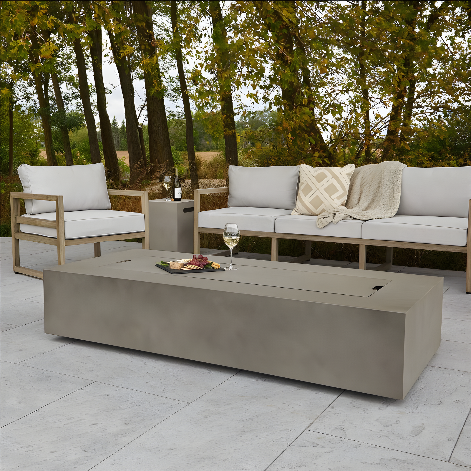 Real Flame AEGEAN Propane / Natural Gas Outdoor Fire Pit Table