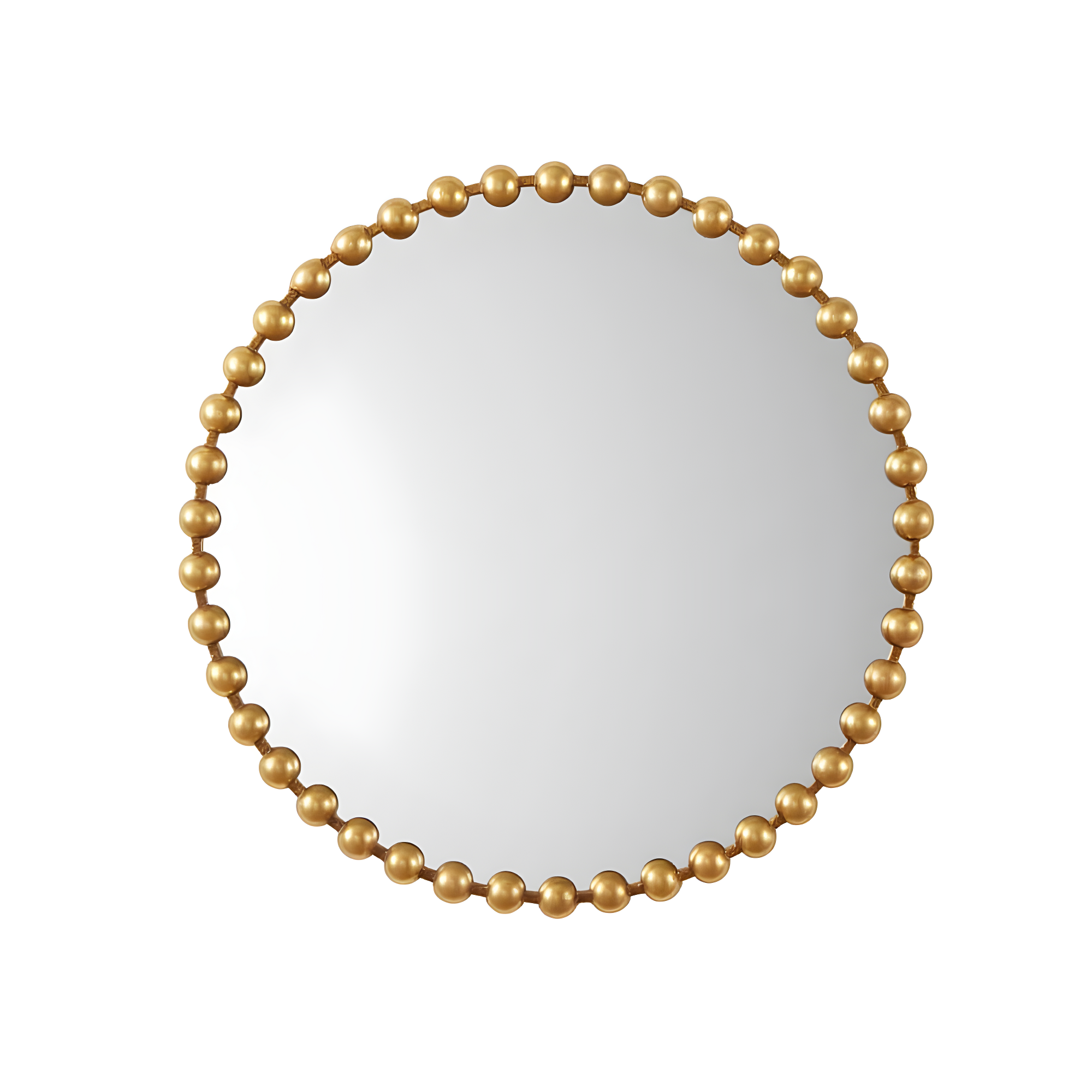 Marlowe Beaded Round Metal Wall Mirror
