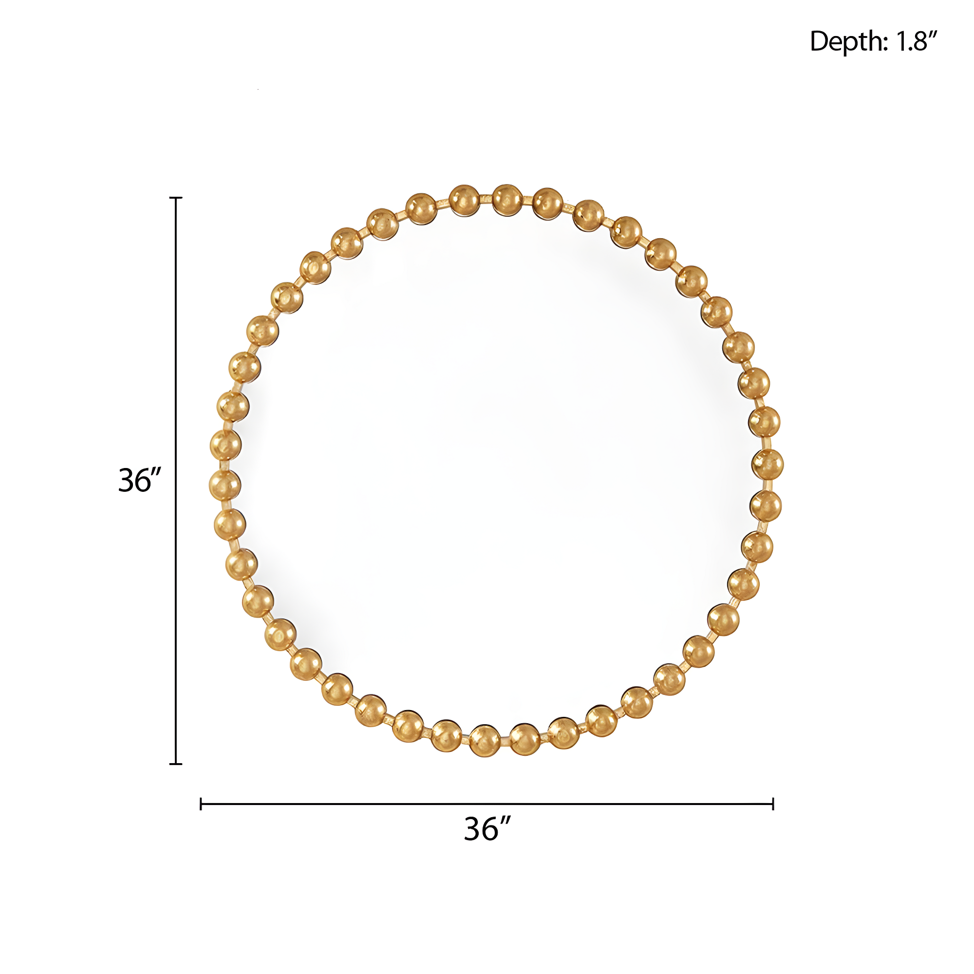 Marlowe Beaded Round Metal Wall Mirror