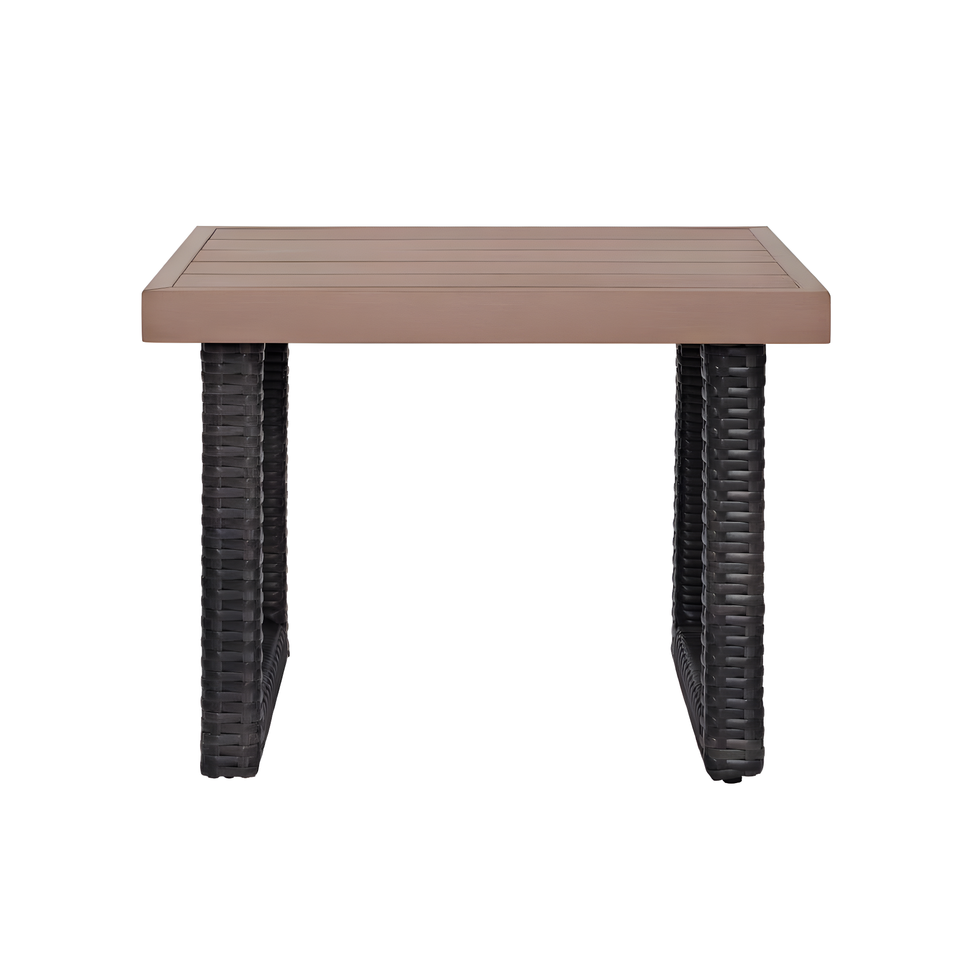 Beaufort Side Table - Crosley: Modern Wicker & Resin, UV-Resistant Patio Furniture