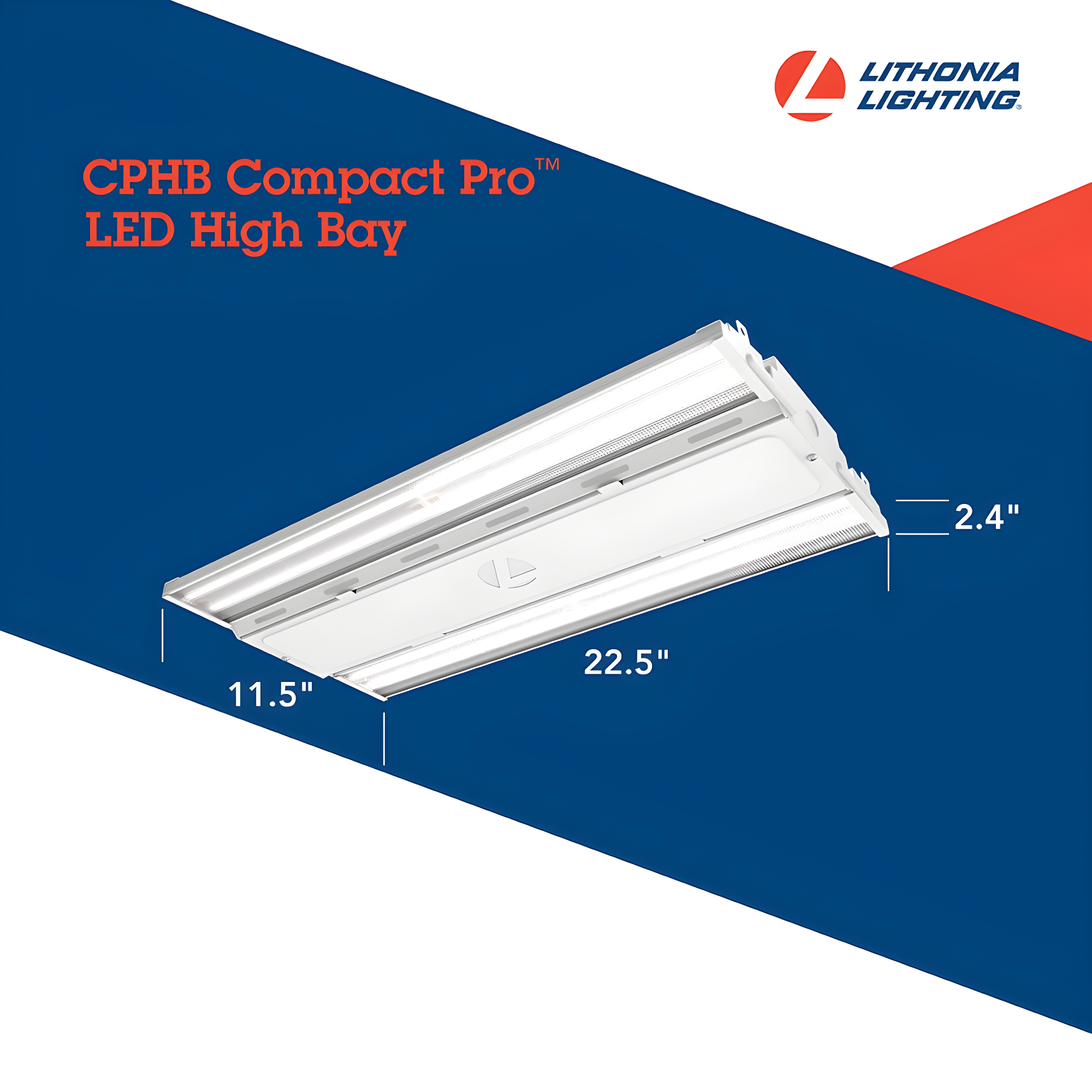 Lithonia Lighting Dimmable Rectangle High Bay Ceiling Light