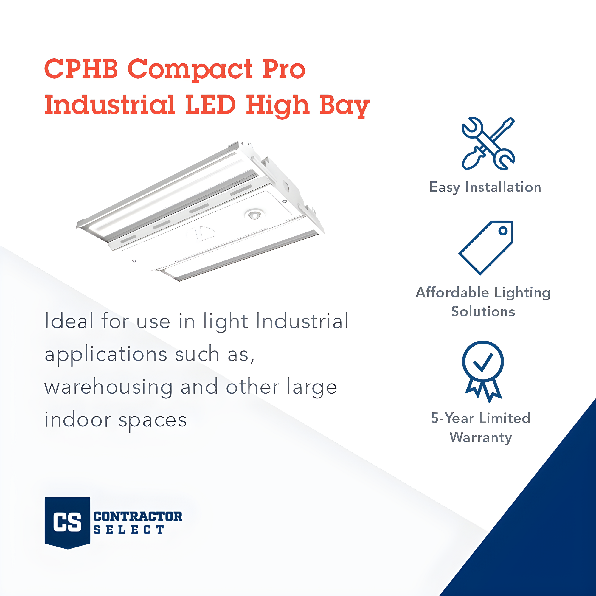 Lithonia Lighting Dimmable Rectangle High Bay Ceiling Light
