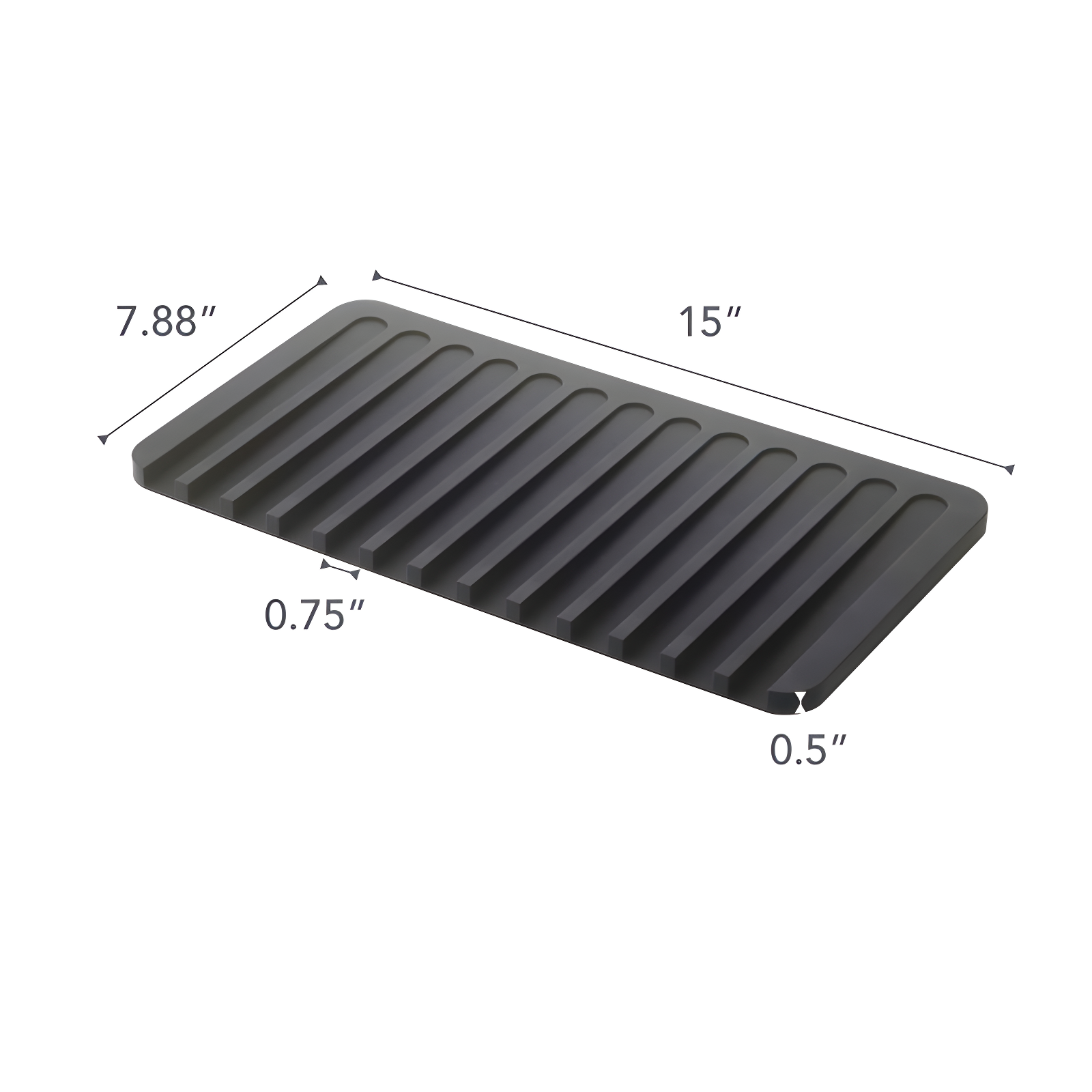 Yamazaki Home Self Draining Tray - Drying Board, Dish Drainer Mat, Silicone