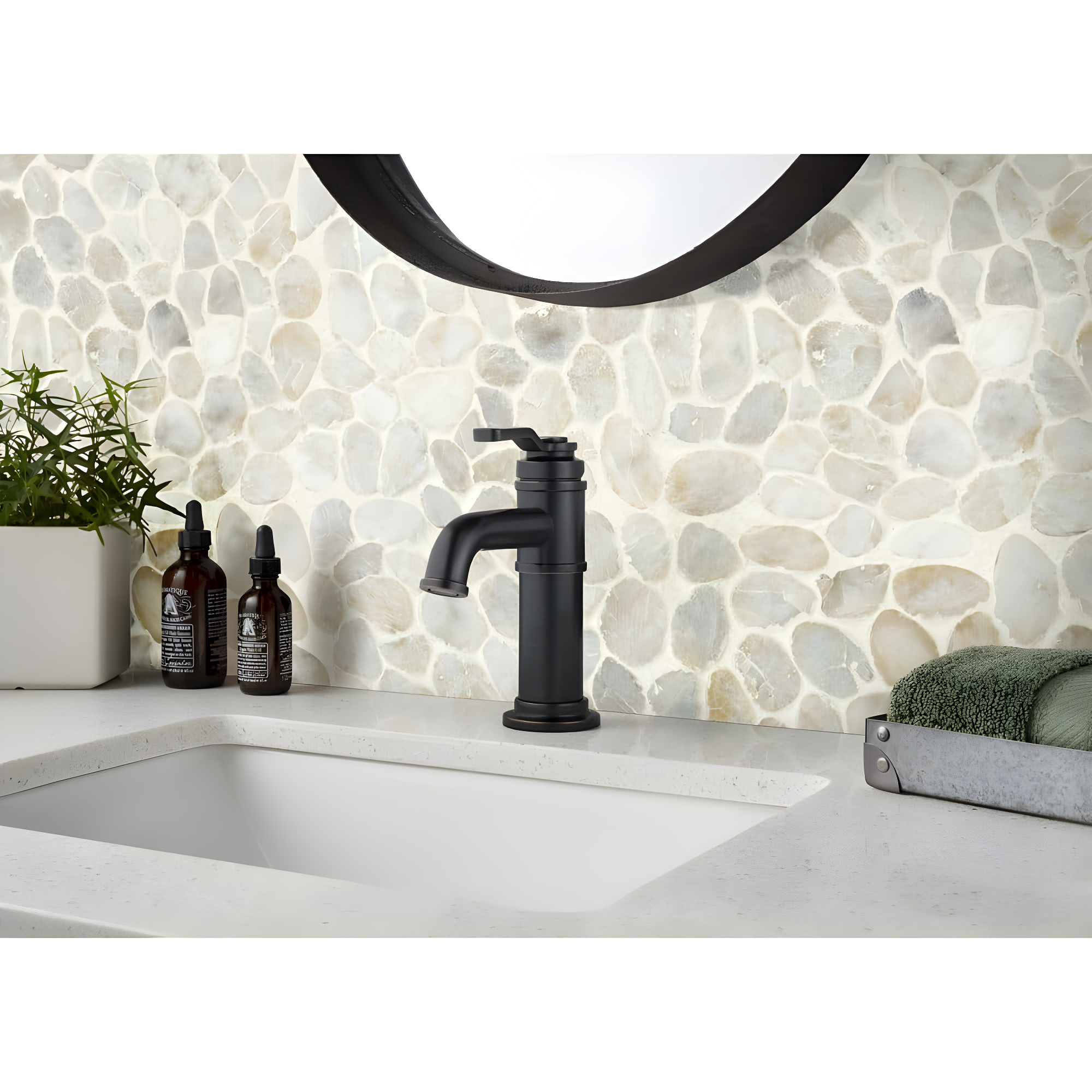 12" x 12" Natural Stone Pebbles/Rocks Mosaic Floor & Wall Tile