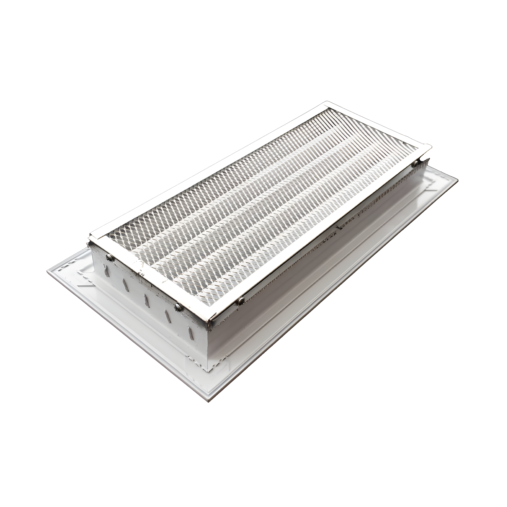 14 in. x 6 in. Aluminum Exterior Return Air Grille in White