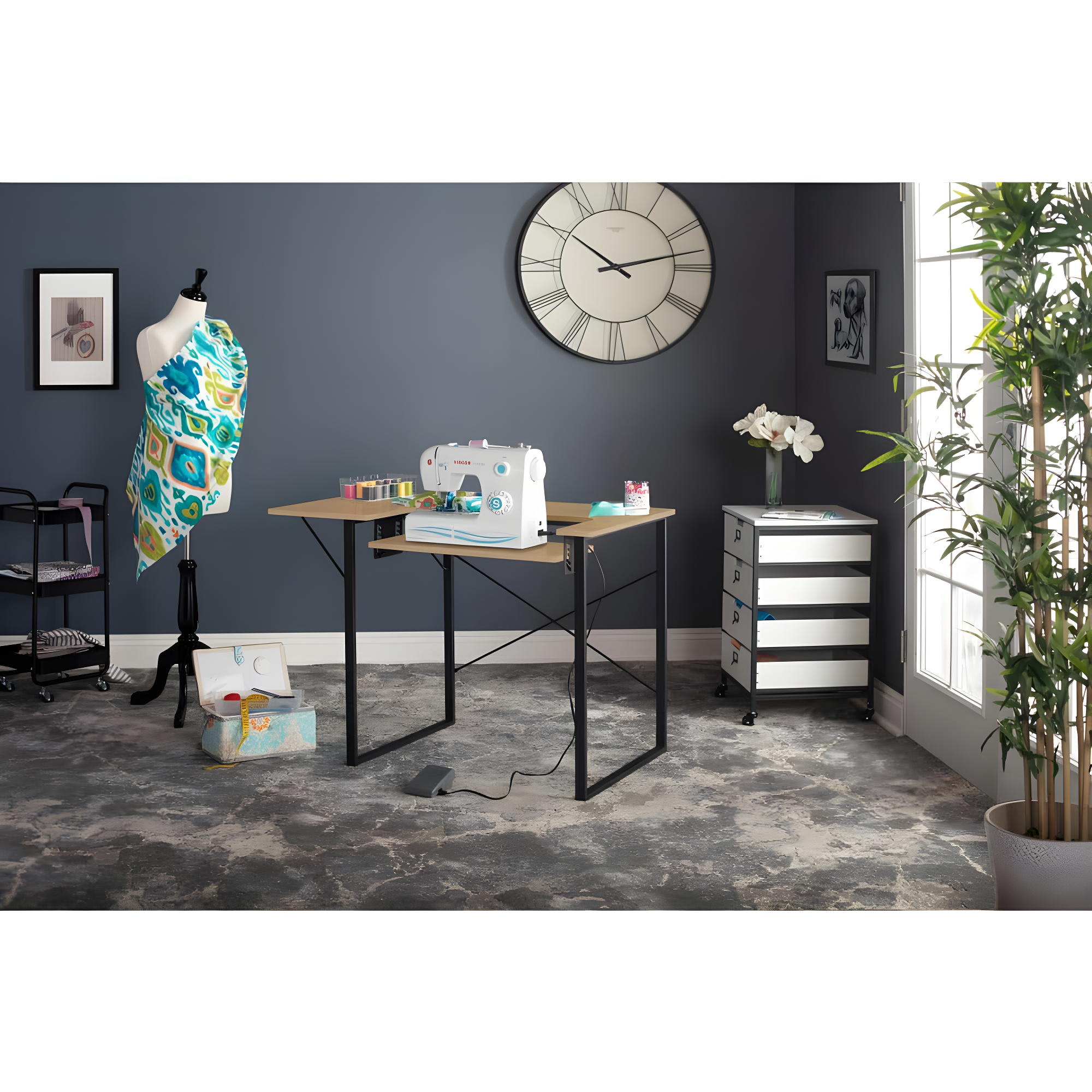 41'' x 23'' Sewing Table with Sewing Machine Platform