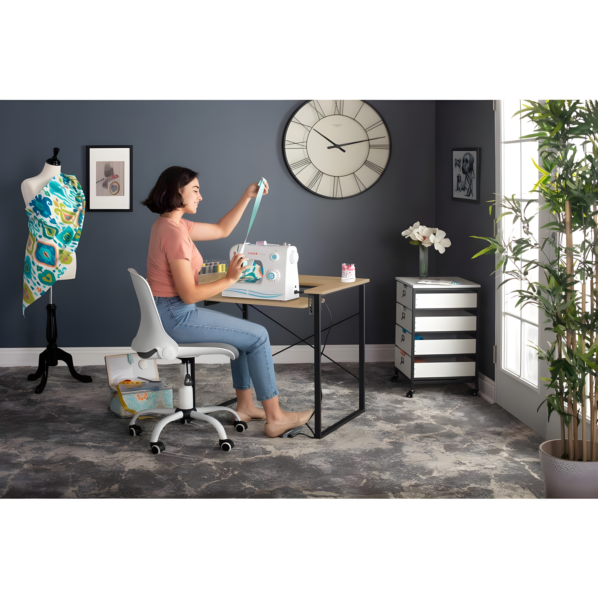 41'' x 23'' Sewing Table with Sewing Machine Platform