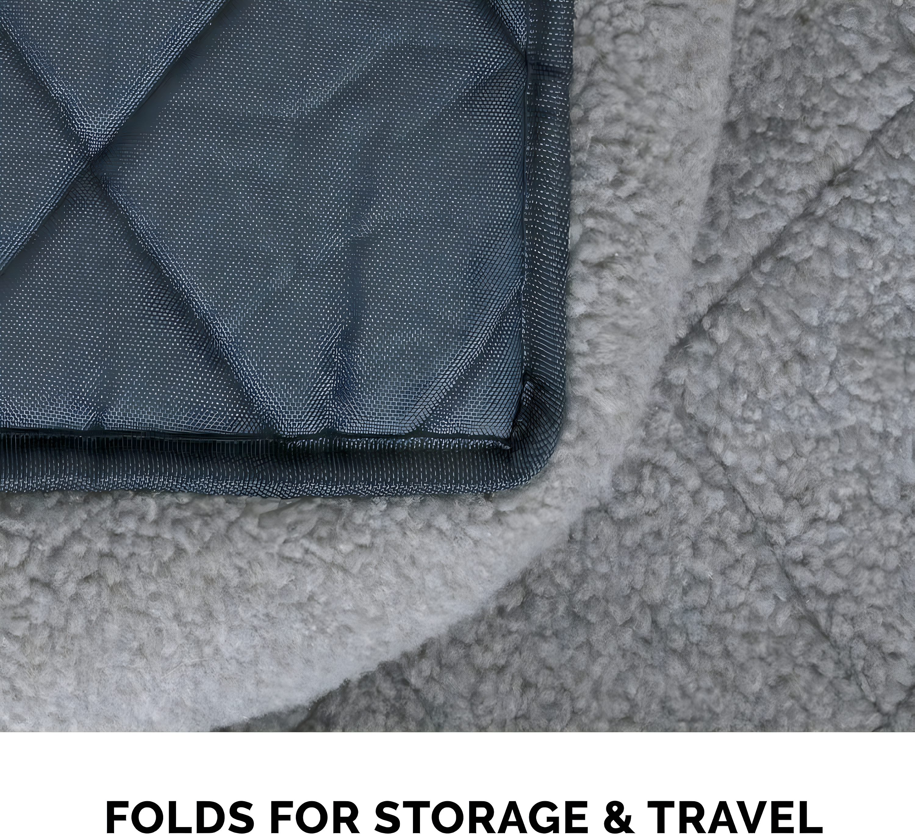 Faux Lambswool Crate Bolster Pet Bed