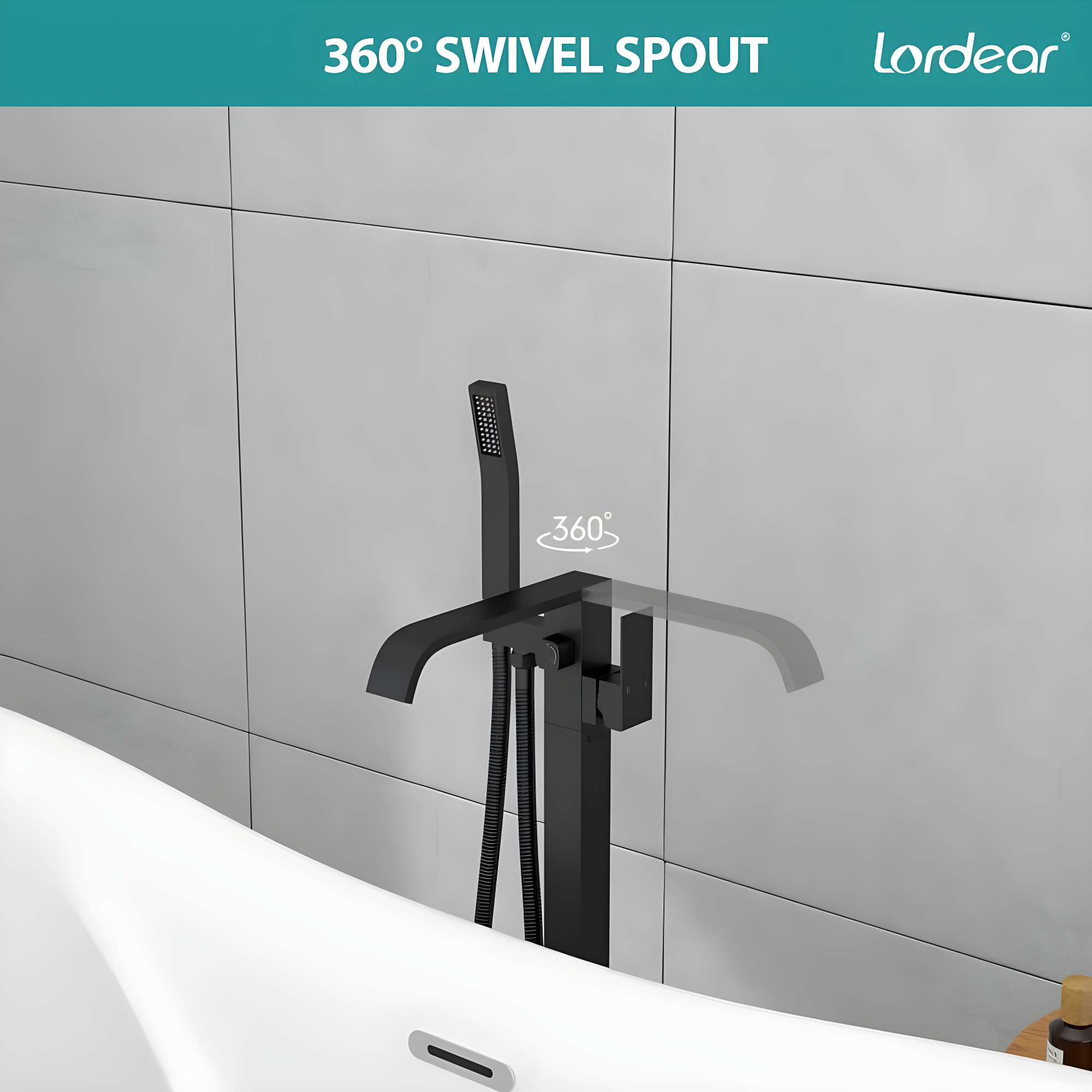 Floor Tub Filler with Diverter