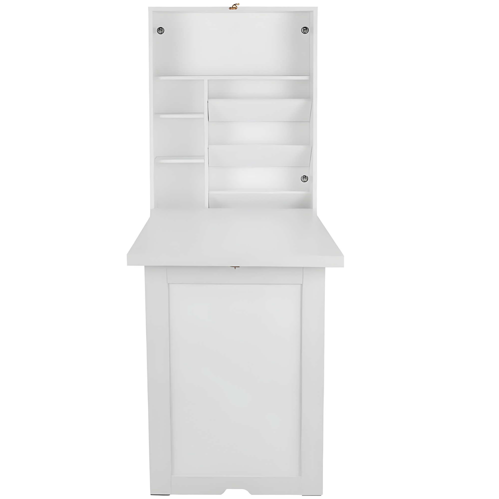 Resenkos Wall Mounted Fold-Out Convertible Floating Desk Space Saver-White