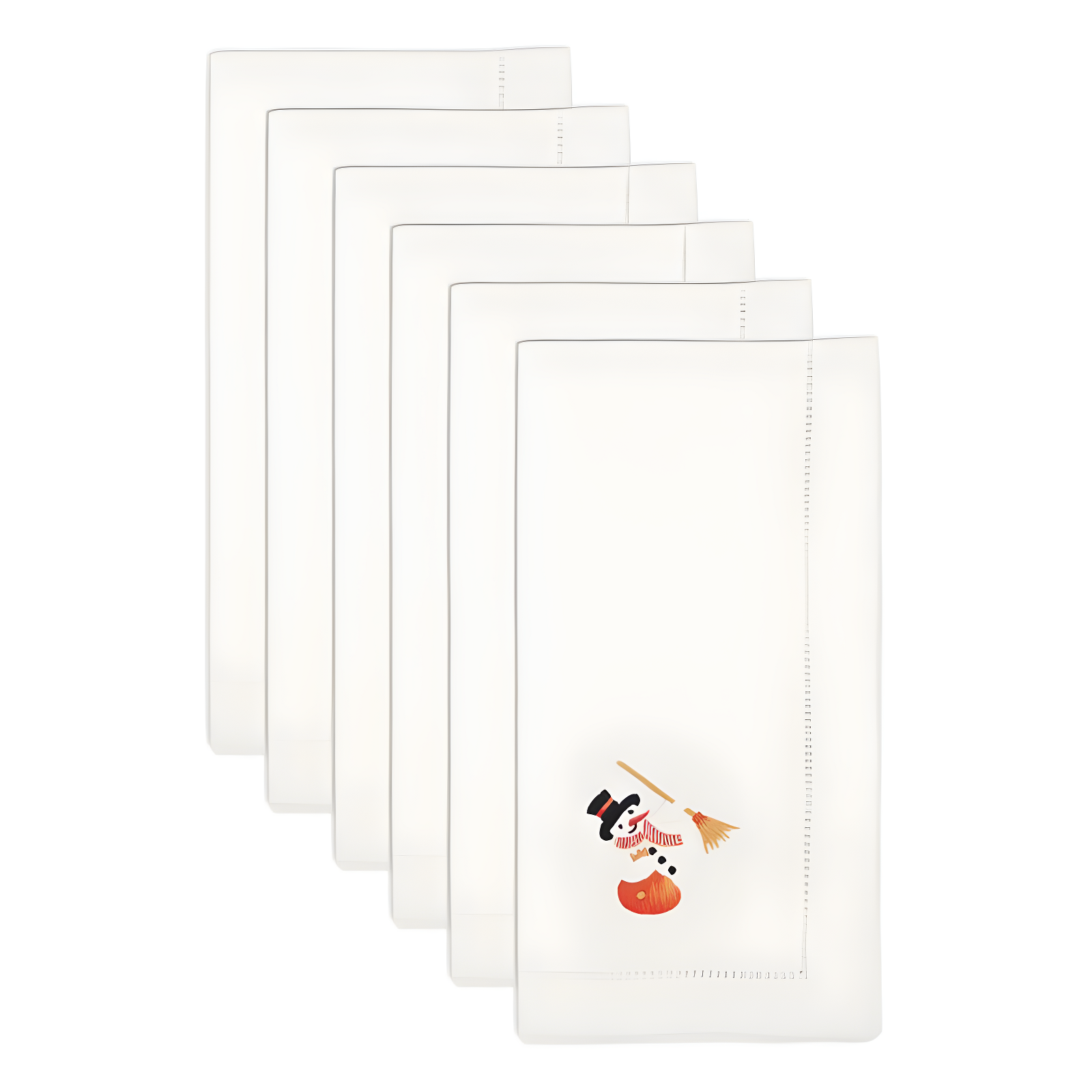 Saro The Broderie Collection 100% Cotton Embroidered Rectangle Napkin (Set of 6)