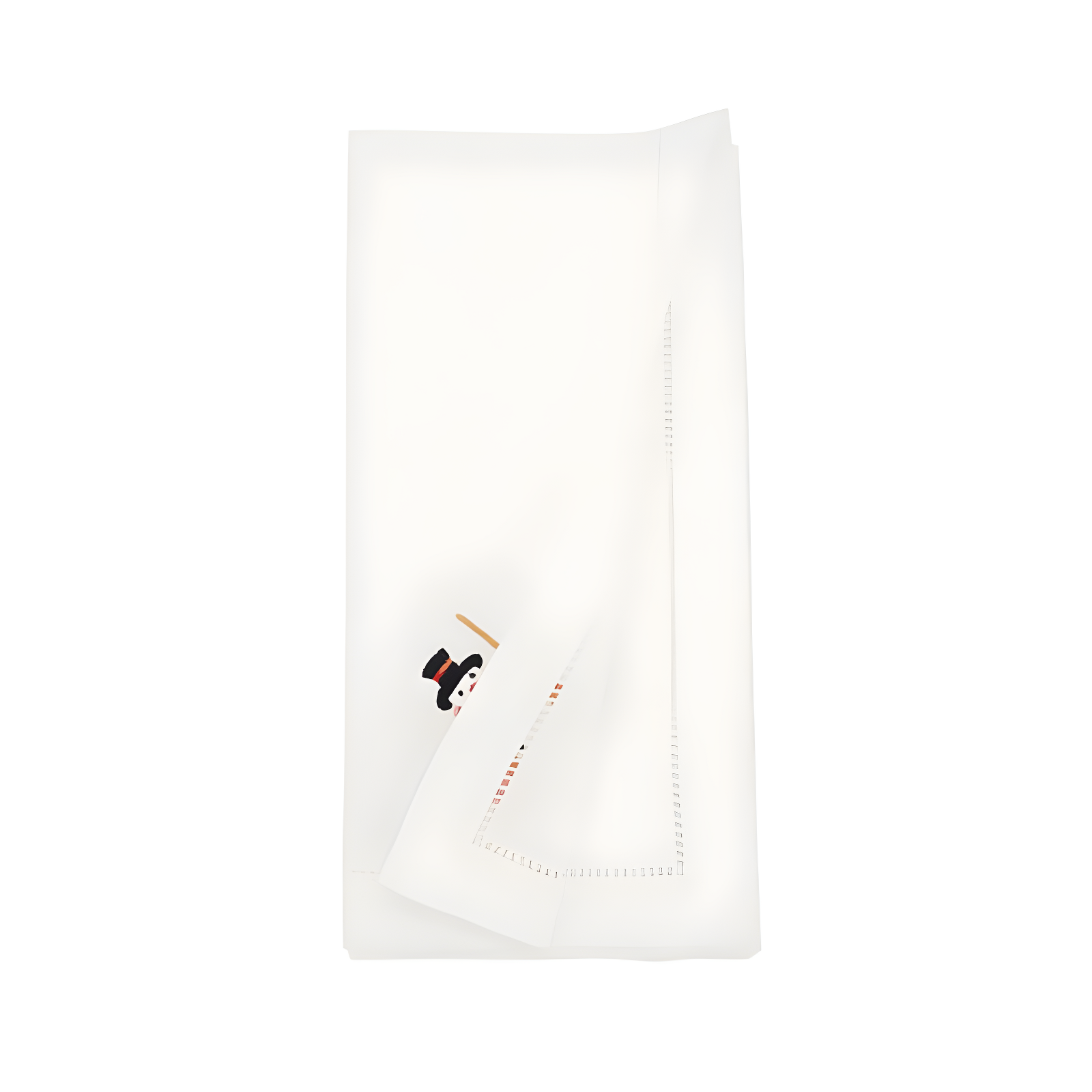 Saro The Broderie Collection 100% Cotton Embroidered Rectangle Napkin (Set of 6)