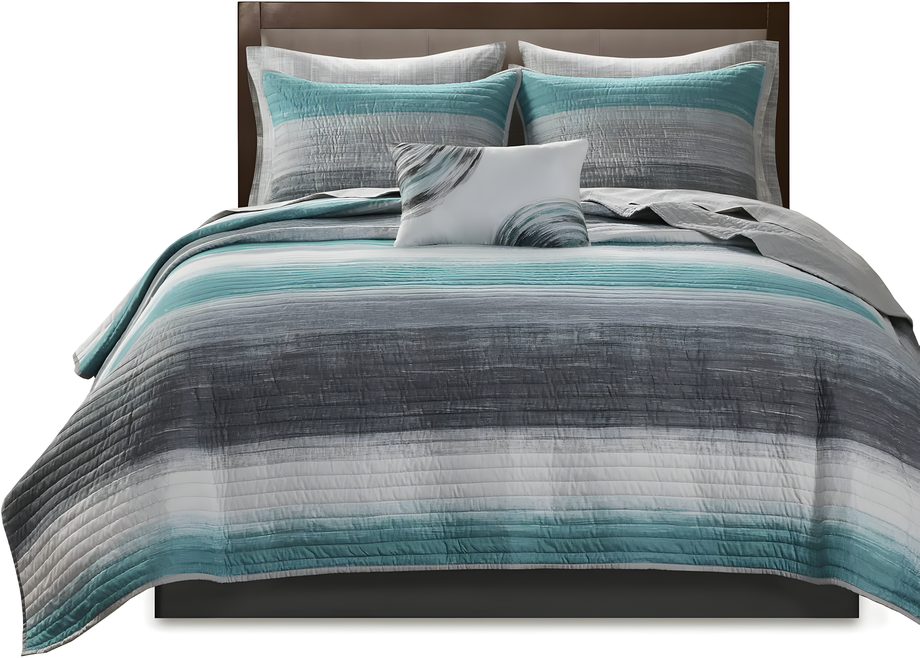 Madison Park Essentials Saben Microfiber Quilt Set with Cotton Bed Sheets