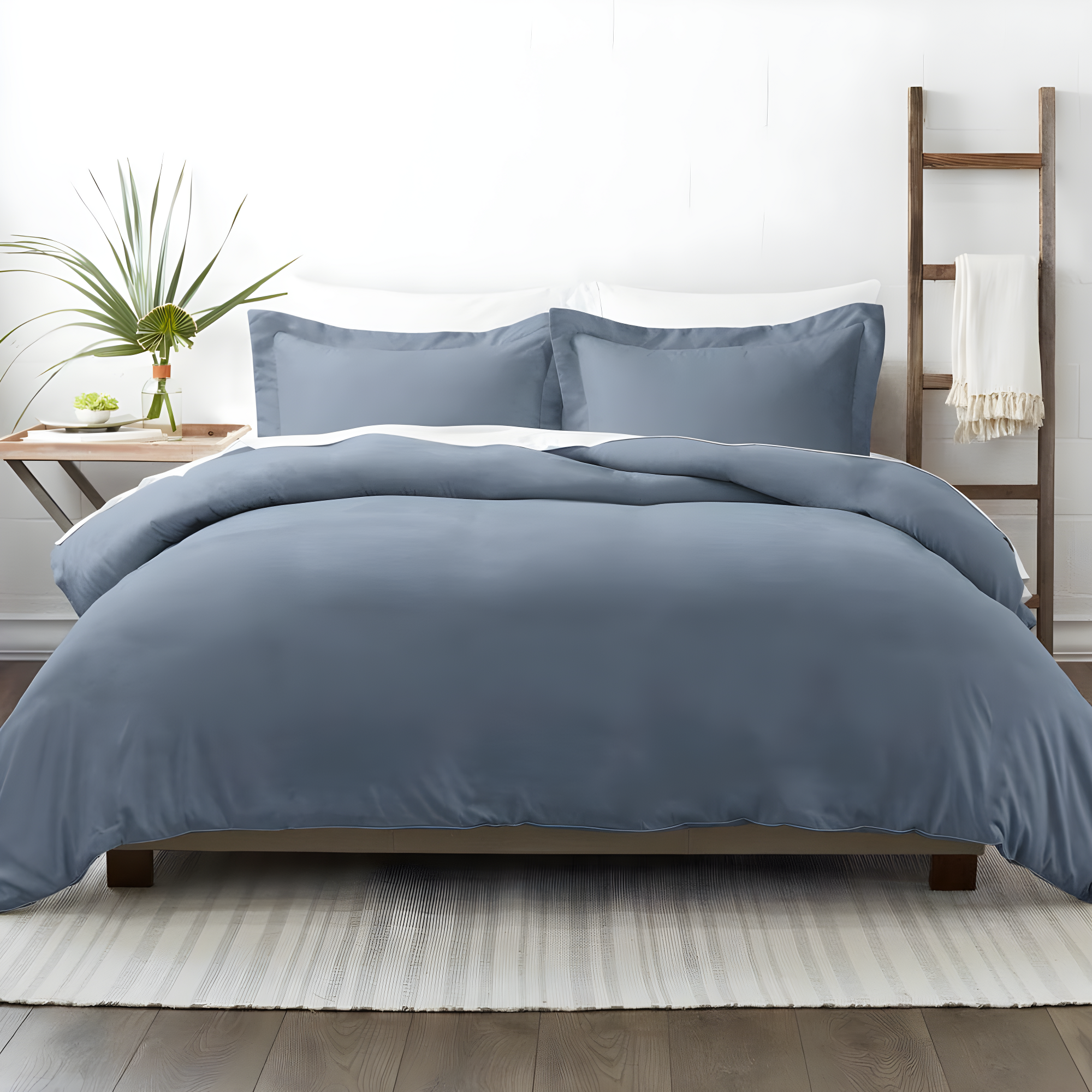 Duvet Cover Set Super Soft Microfiber Bedding in Solid Colors
