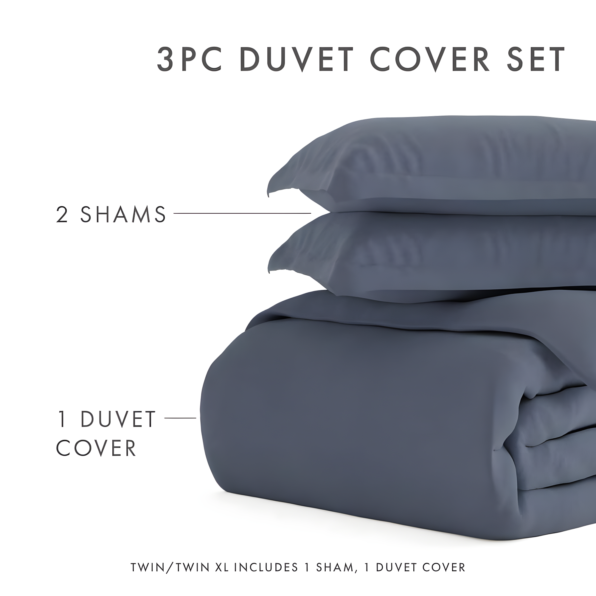Duvet Cover Set Super Soft Microfiber Bedding in Solid Colors