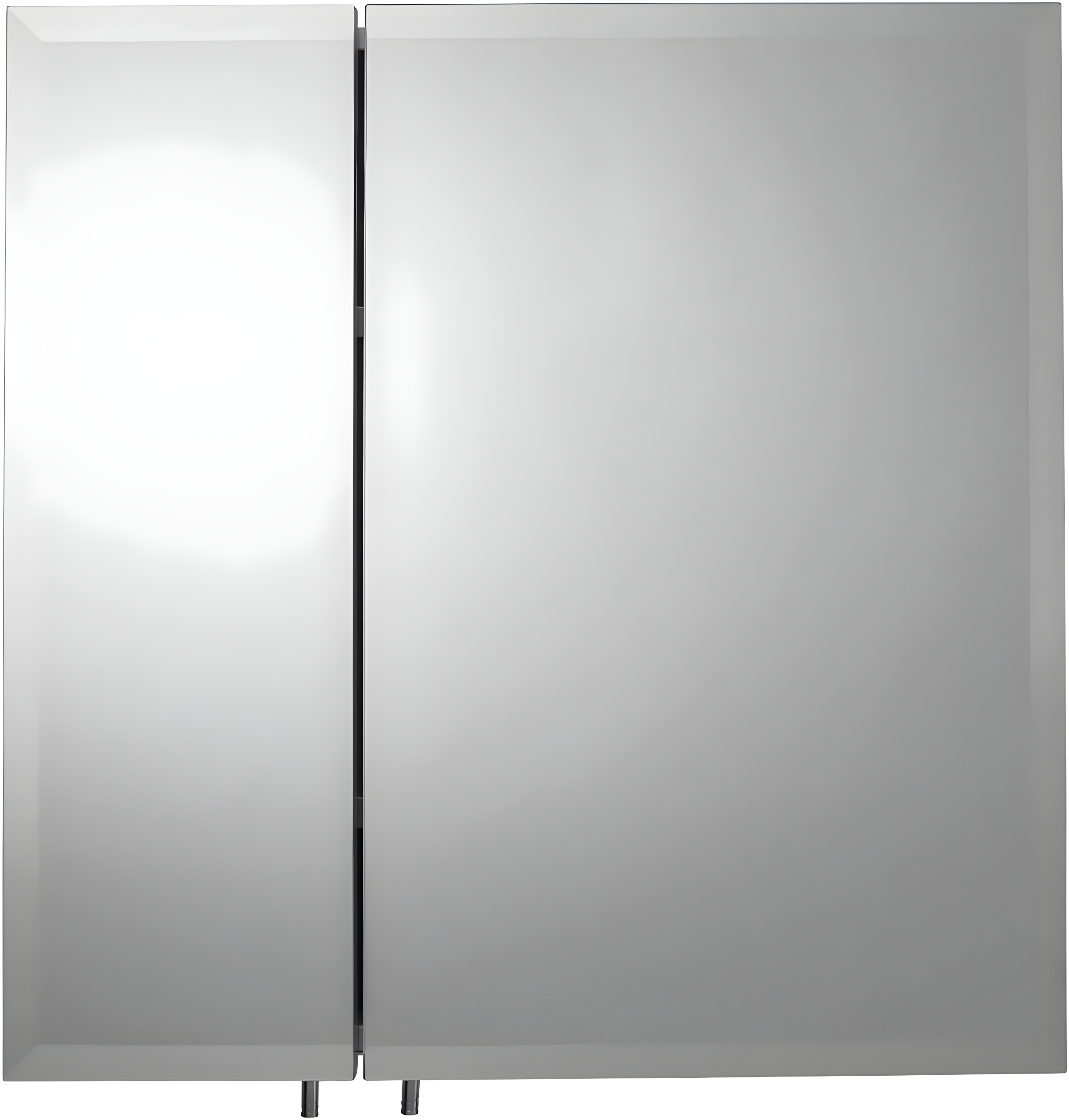 Croydex Wellington Double Door Aluminium Bathroom Medicine Cabinet in White (24x24in)