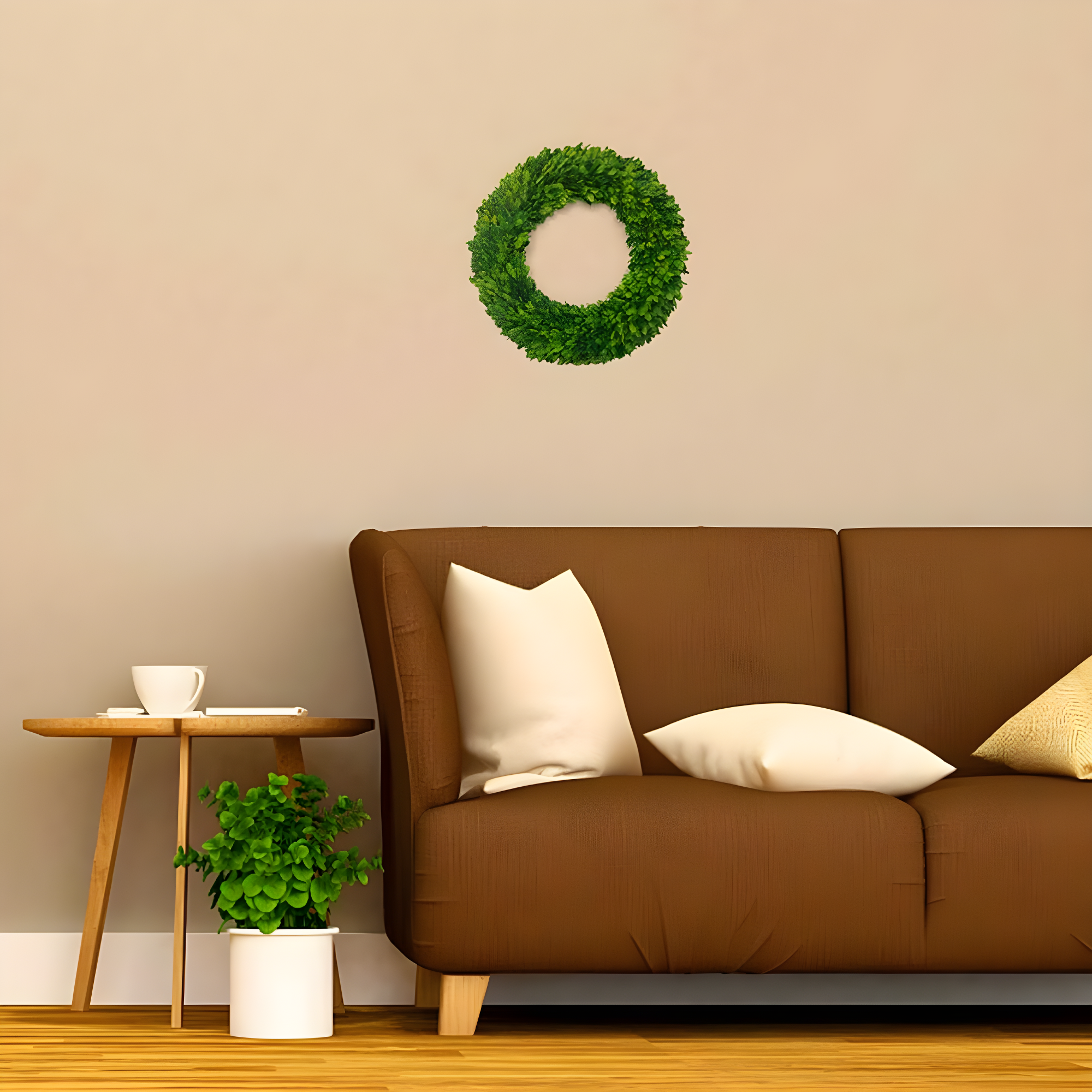 Alby Preserved Boxwood Real Greenery Wreath