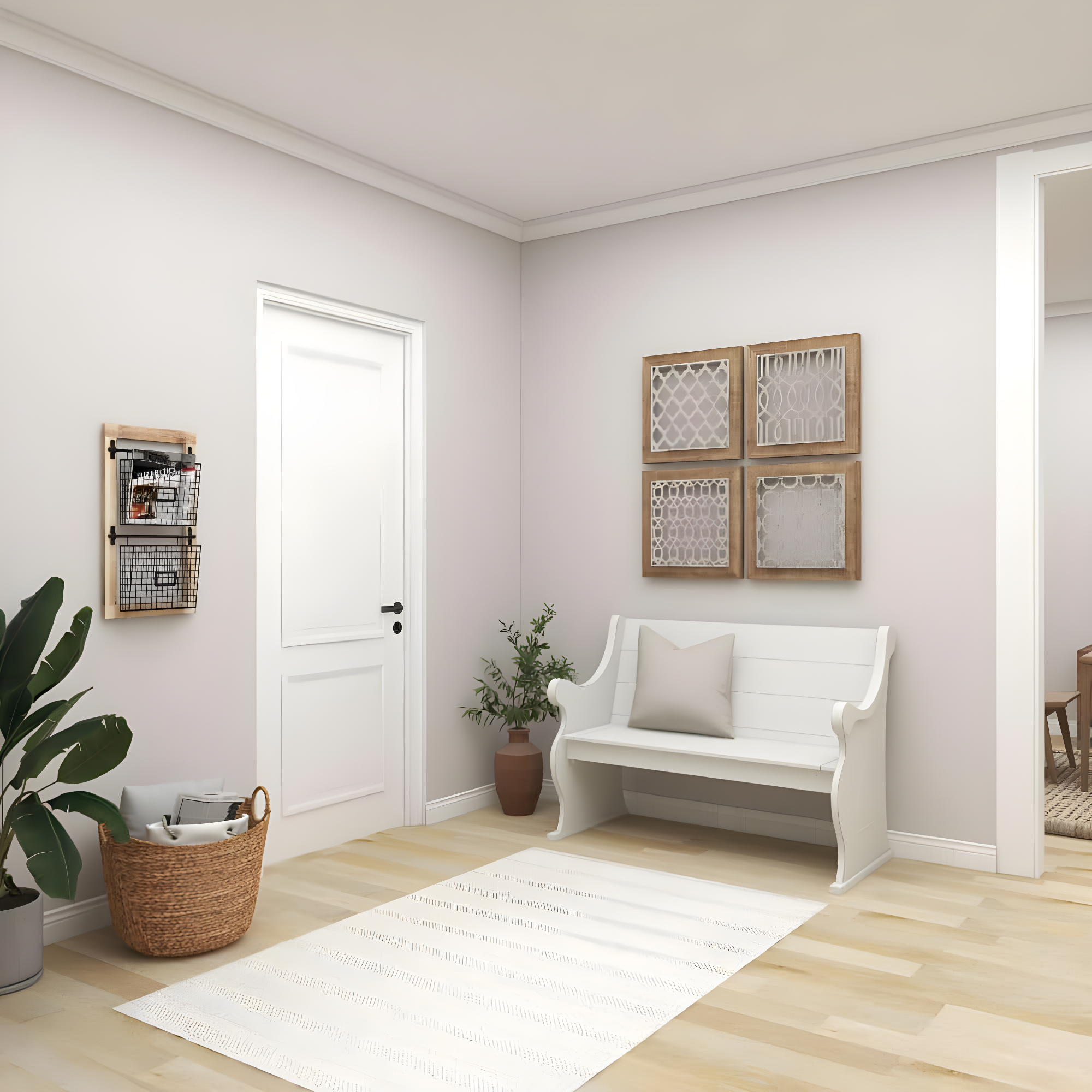 DecMode 25" Black Metal 2 Slot Suspended Wire Basket Magazine Rack Holder with Suspended Baskets and Label Slot