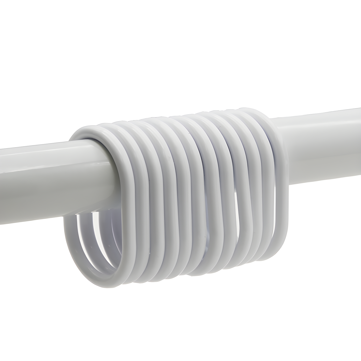 Evideco Solid Plastic Shower Curtain Hooks Rings (Set of 12)