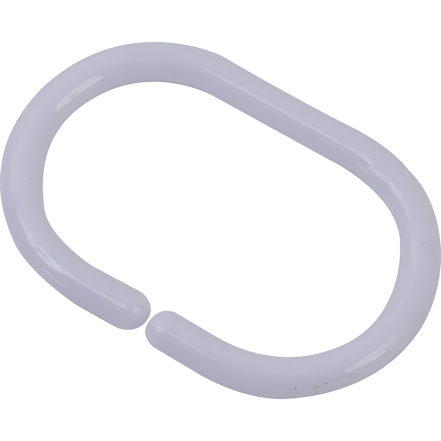 Evideco Solid Plastic Shower Curtain Hooks Rings (Set of 12)
