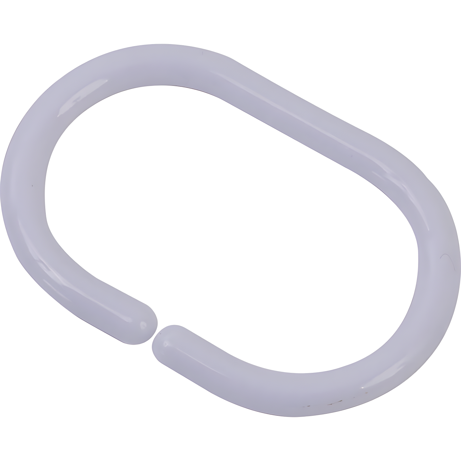 Evideco Solid Plastic Shower Curtain Hooks Rings (Set of 12)