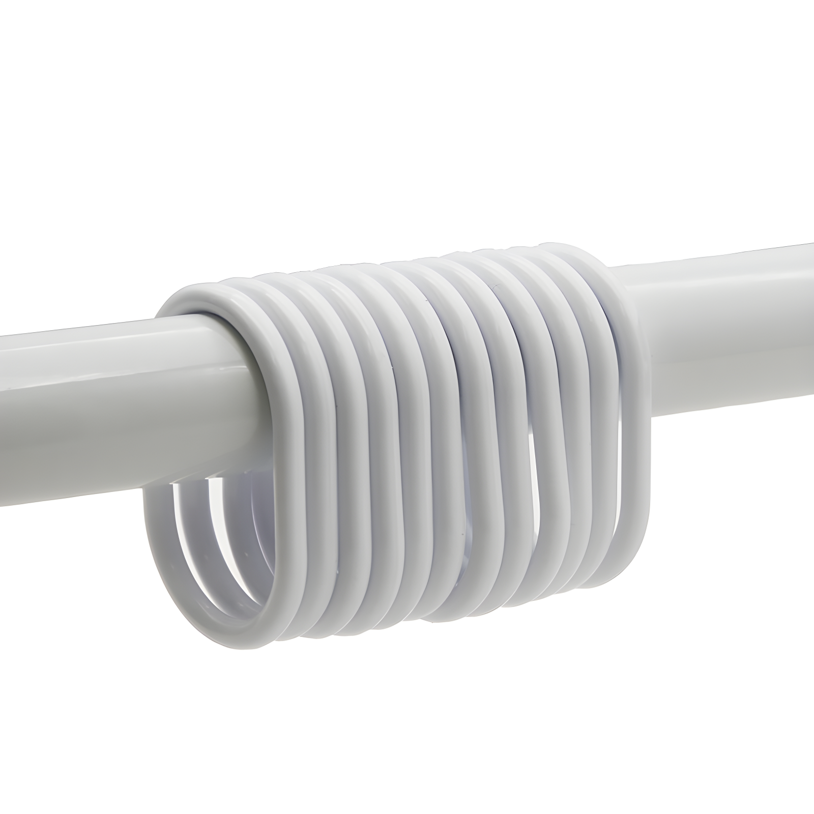 Evideco Solid Plastic Shower Curtain Hooks Rings (Set of 12)
