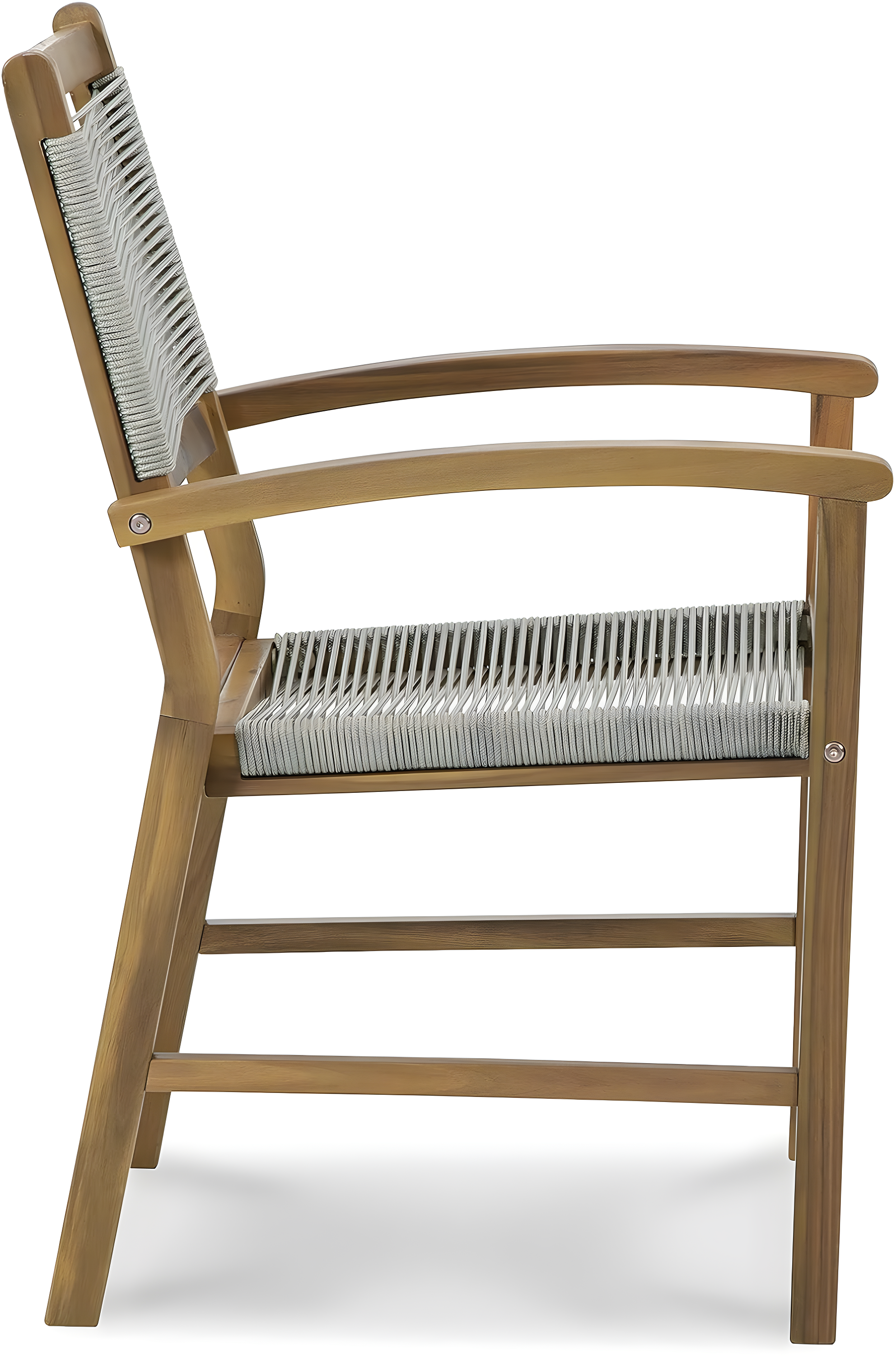 Signature Design by Ashley Janiyah Rope Back Outdoor Dining Arm Chair (Set of 2), Light Brown