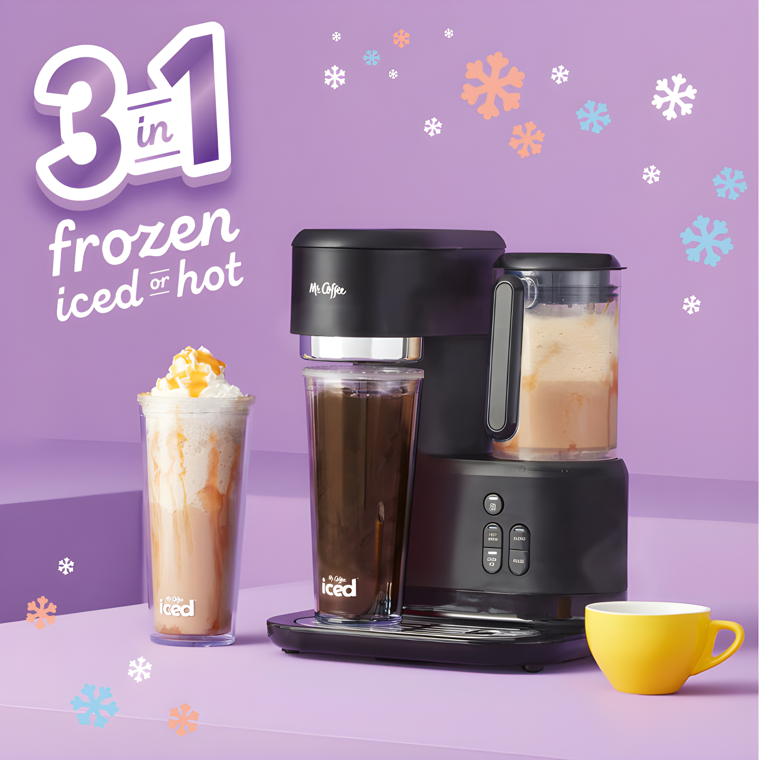 Mr. Coffee 2149282 Mr. Coffee Single-Serve Iced And Hot Coffee Maker And Blender With 2 Tumblers