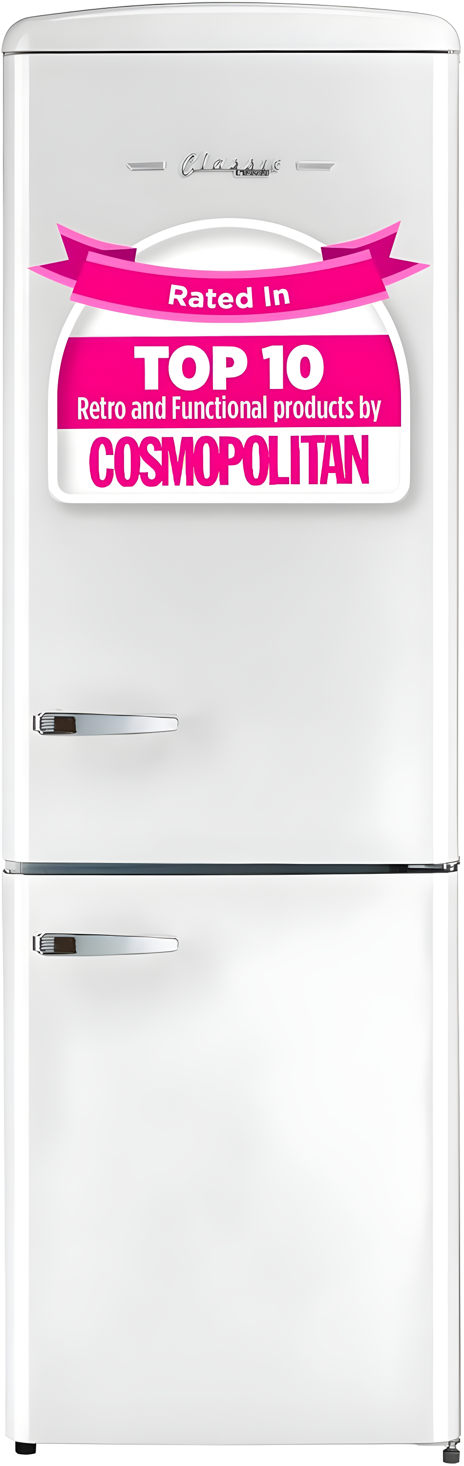 Unique Appliances Classic Retro 23.6" Frost-Free 11.7 cu. ft. Energy Star Certified Bottom Freezer Refrigerator UGP-330L W AC