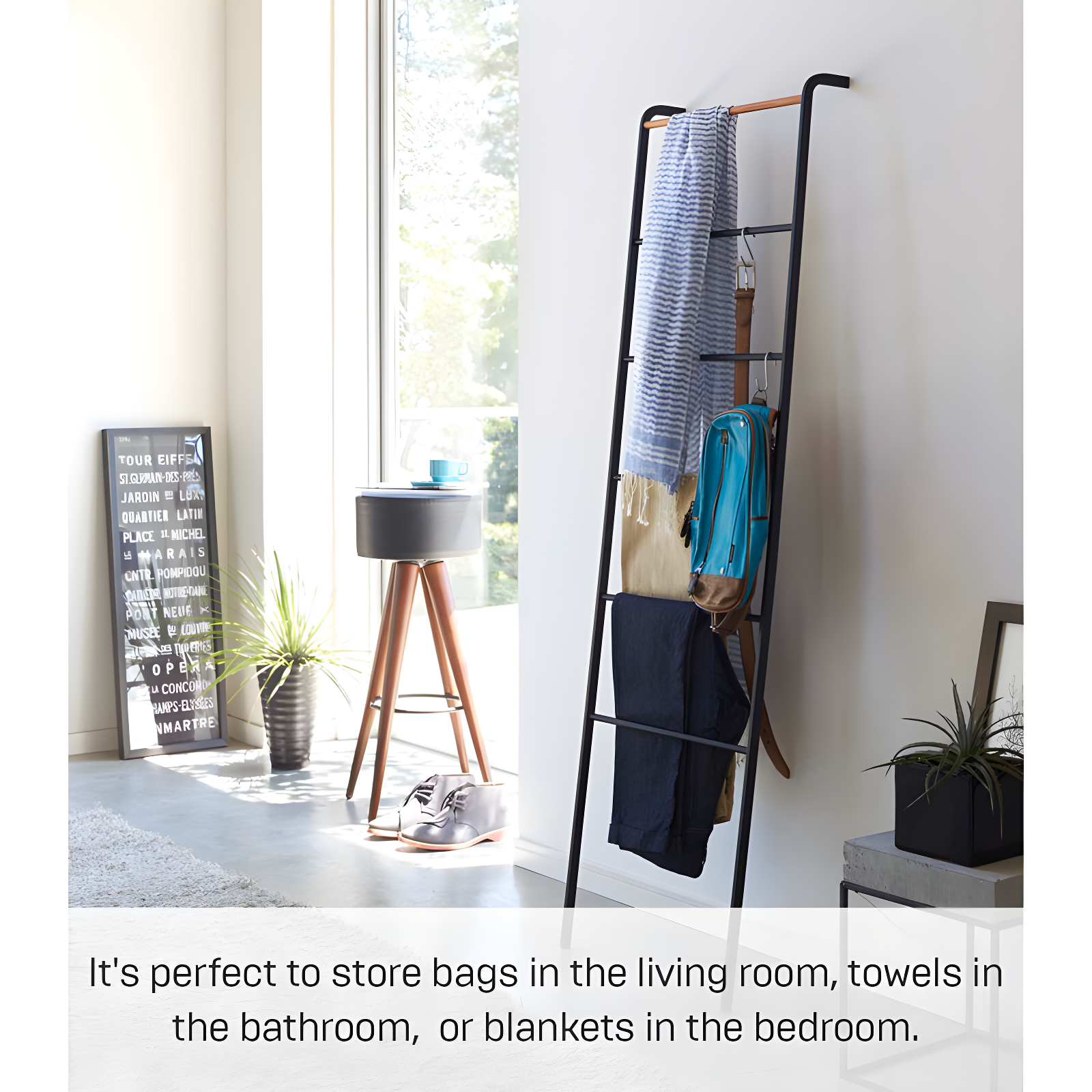 Yamazaki Home Leaning Ladder Rack, Steel