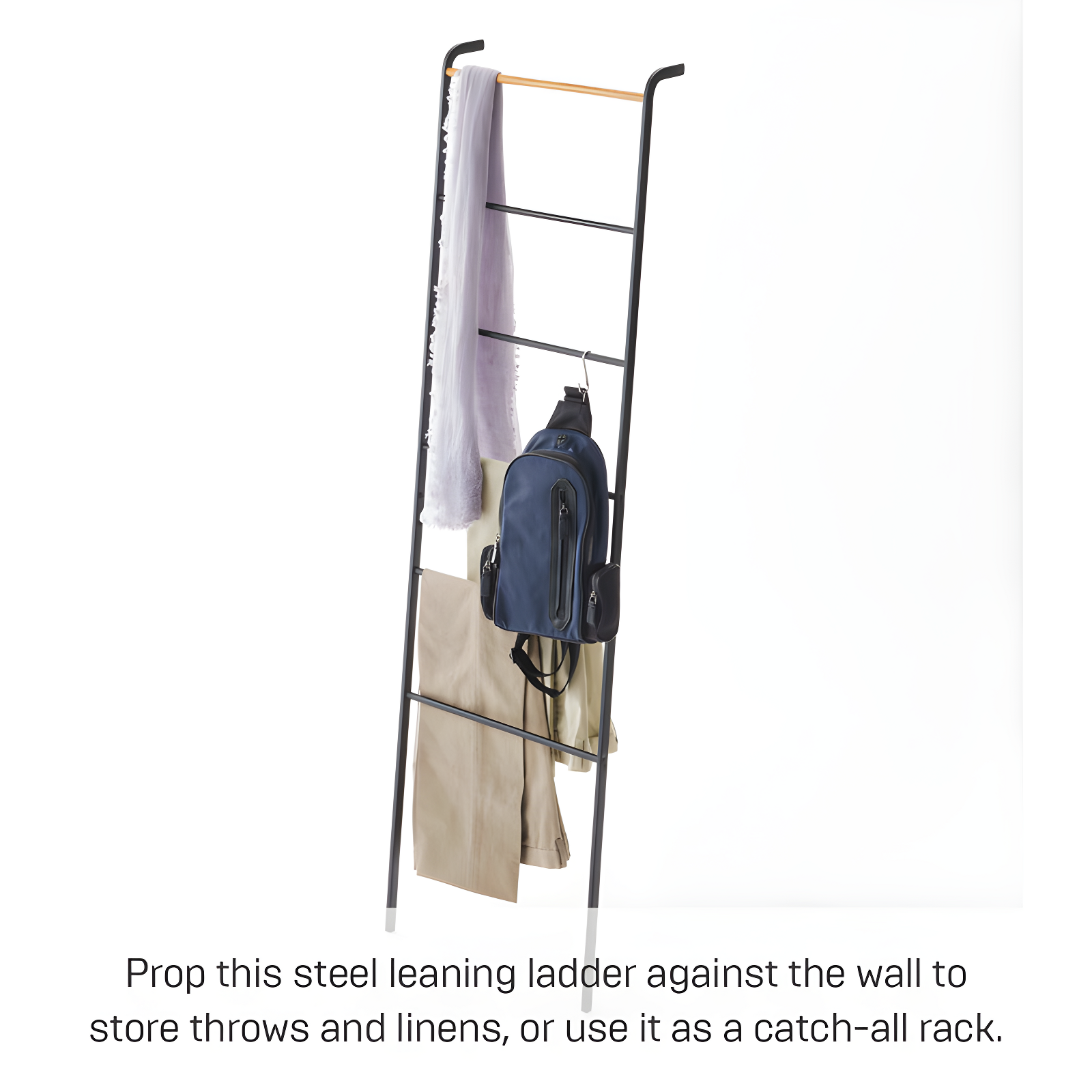 Yamazaki Home Leaning Ladder Rack, Steel