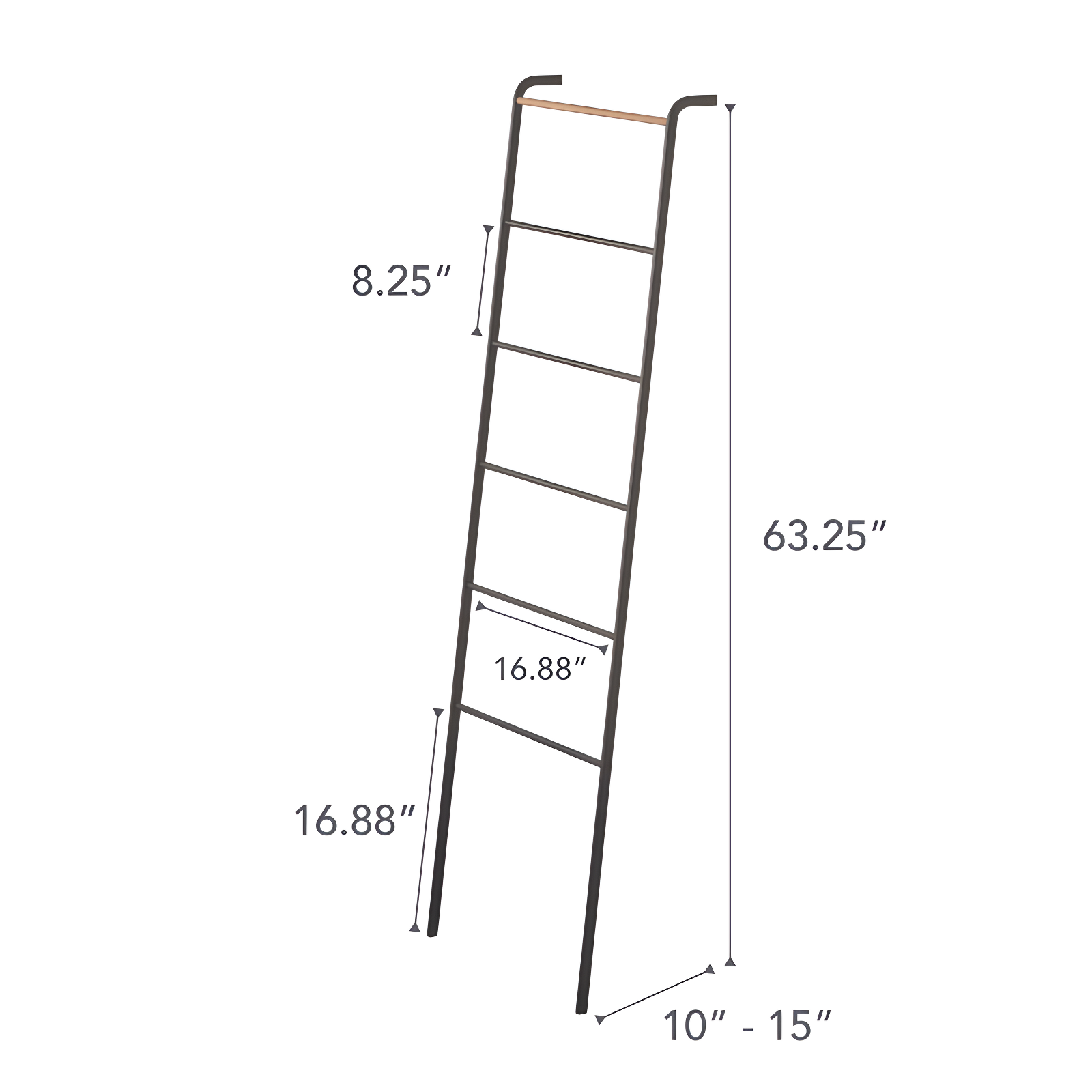 Yamazaki Home Leaning Ladder Rack, Steel