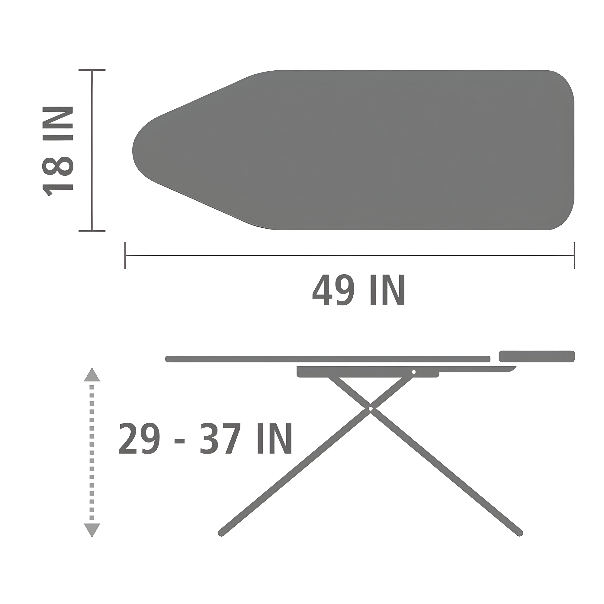 Brabantia Size B Medium Ironing Board with Solid Steam Unit Holder