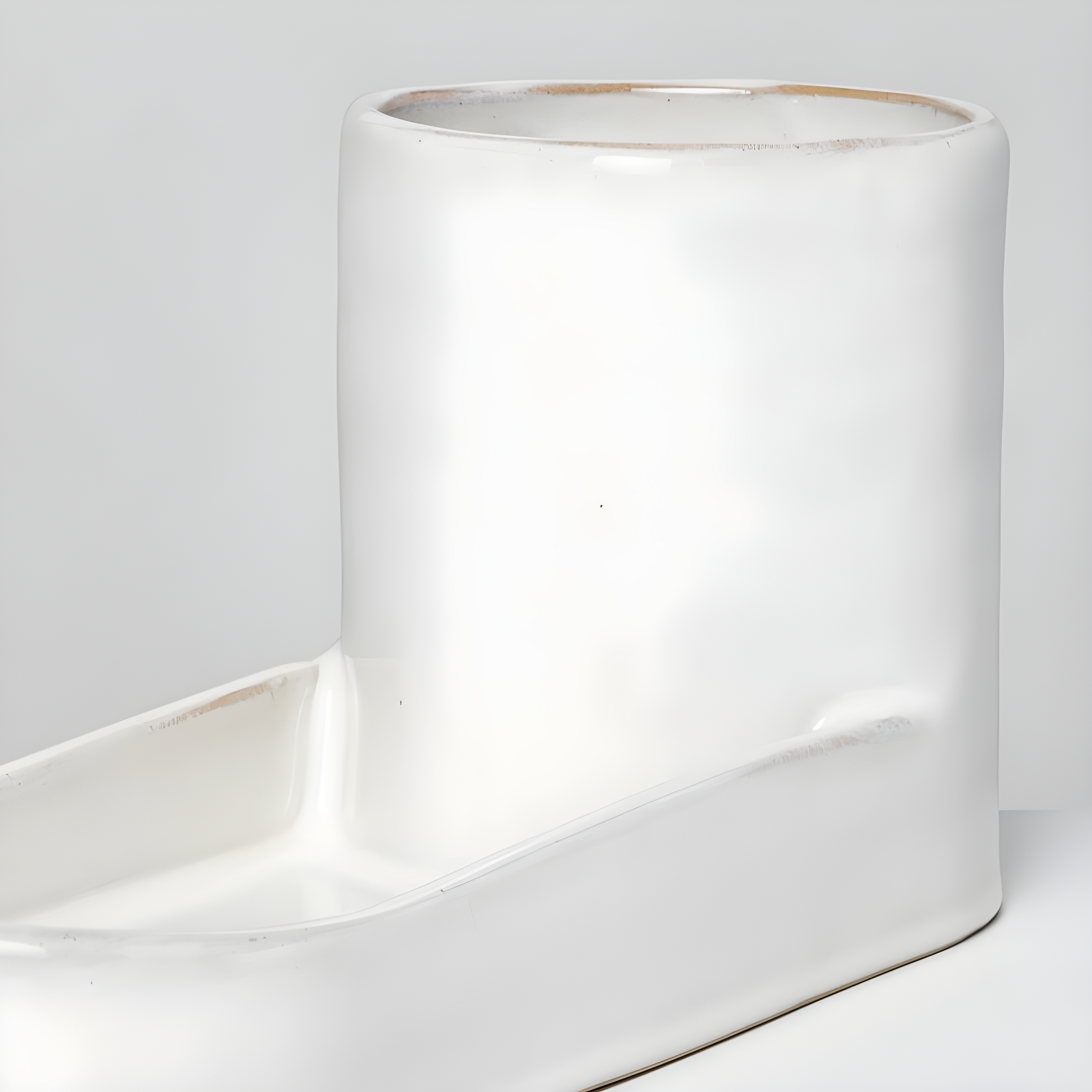 Stoneware Kitchen Sink Caddy Sour Cream - Hearth & Hand™ with Magnolia: Glazed Utensil & Sponge Organizer