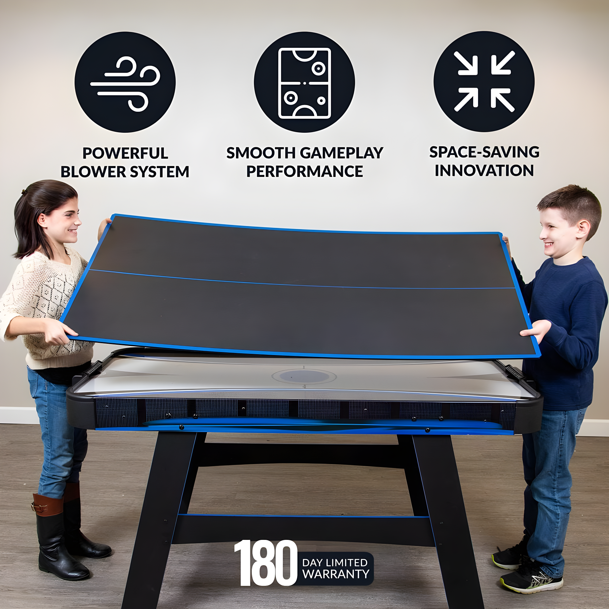 Hathaway Games 5' Two Player Air Hockey Table with Manual Scoreboard