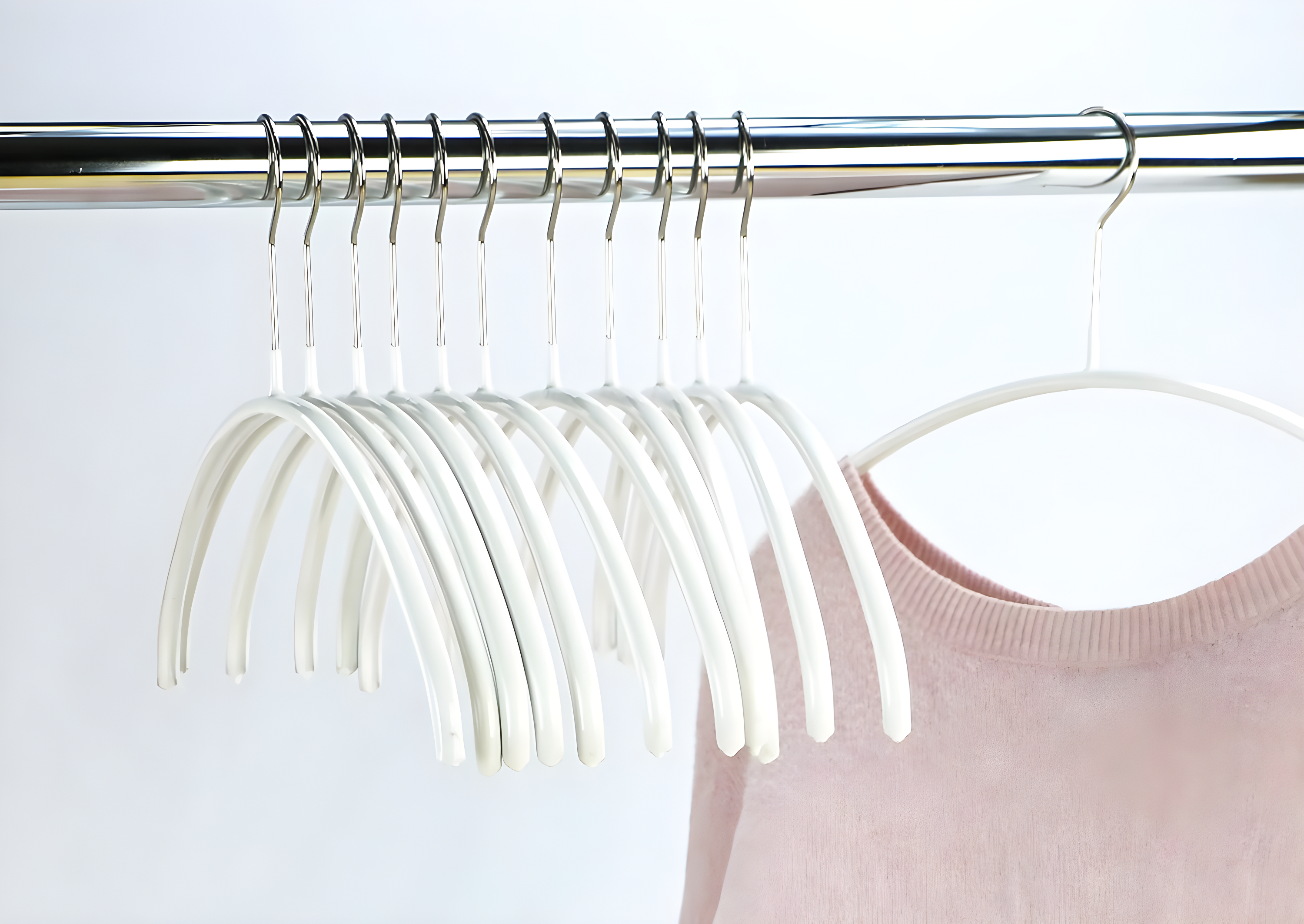 Mawa Metal Non-Slip Standard Hanger for Dress/Shirt/Sweater (Set of 10)