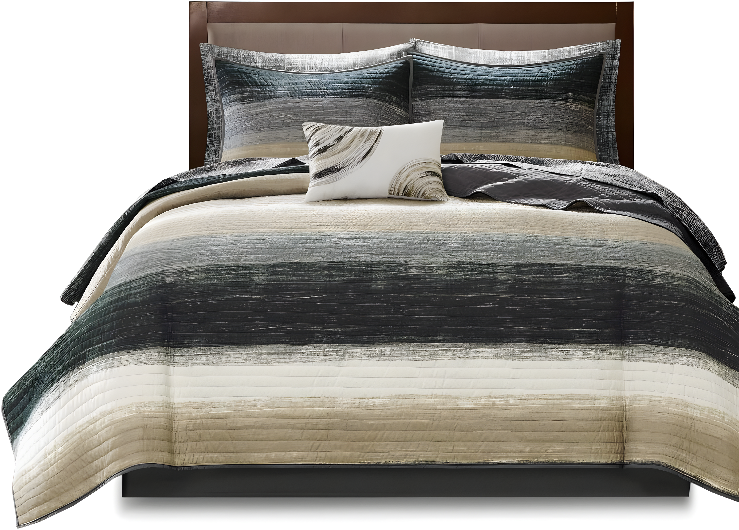 Madison Park Essentials Saben Microfiber Quilt Set with Cotton Bed Sheets