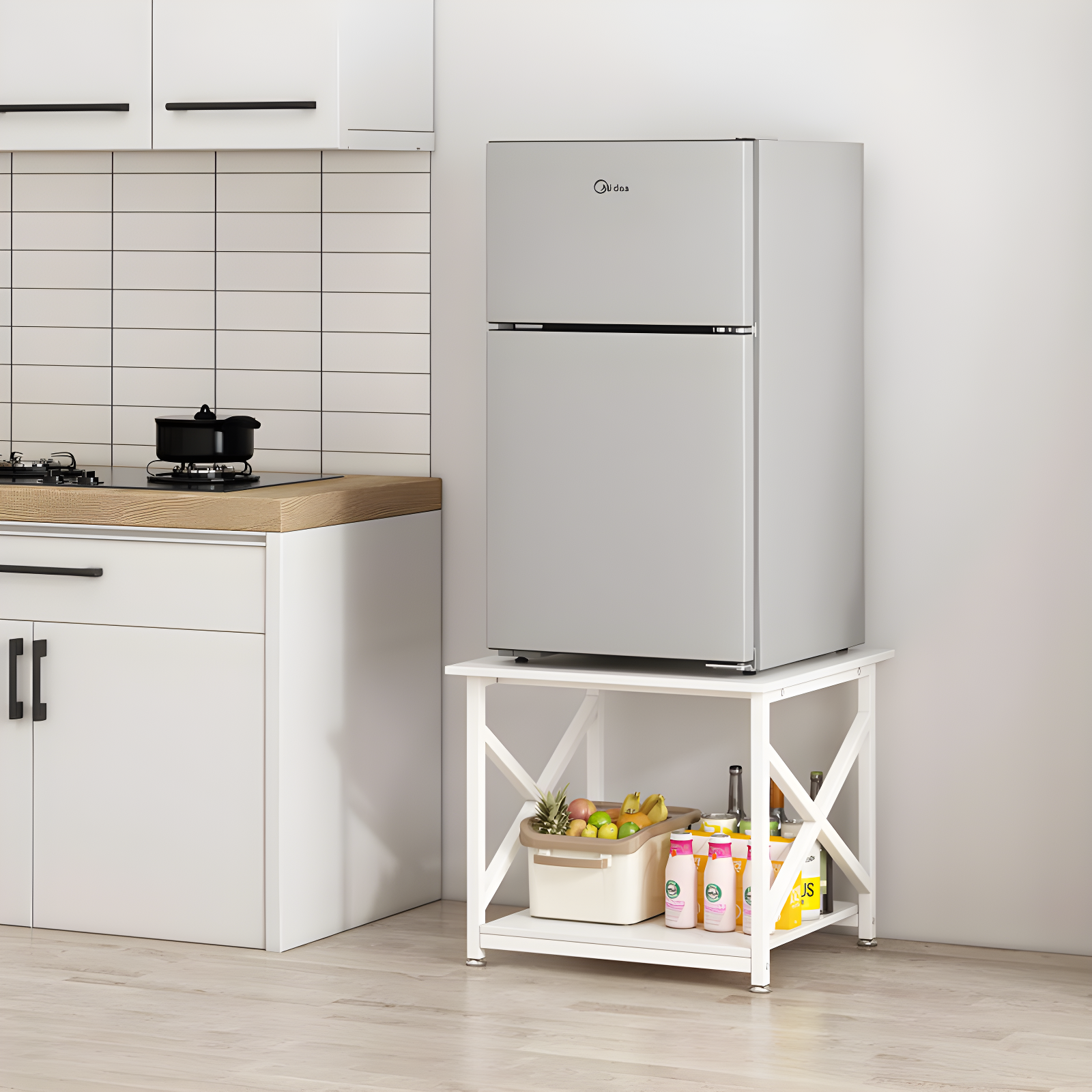 COAHAHA Large Printer Stand - 2-Tier Sturdy Cart With Wheels For Office, Home, And Multi-Use