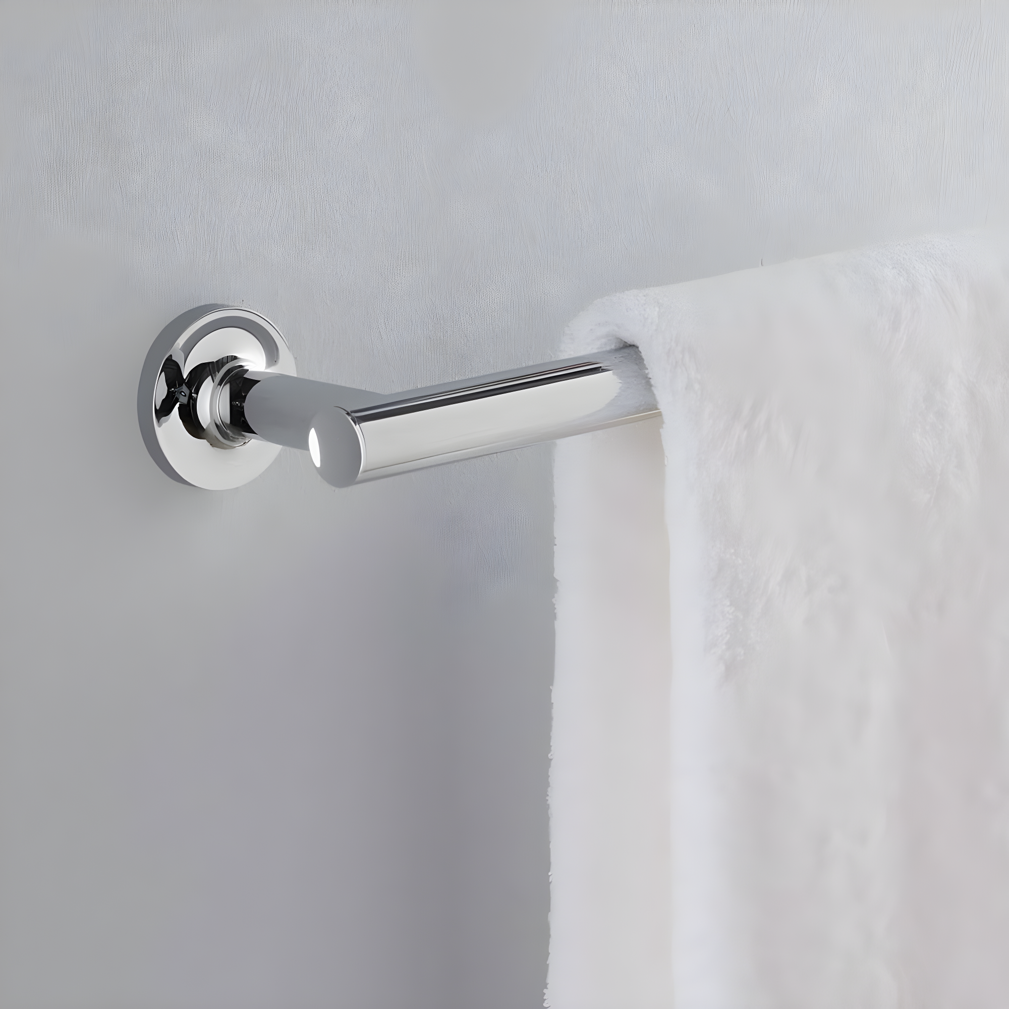Purist® 24" Wall Mounted Round Towel Bar, Metal Wall-Mounted Towel Holder