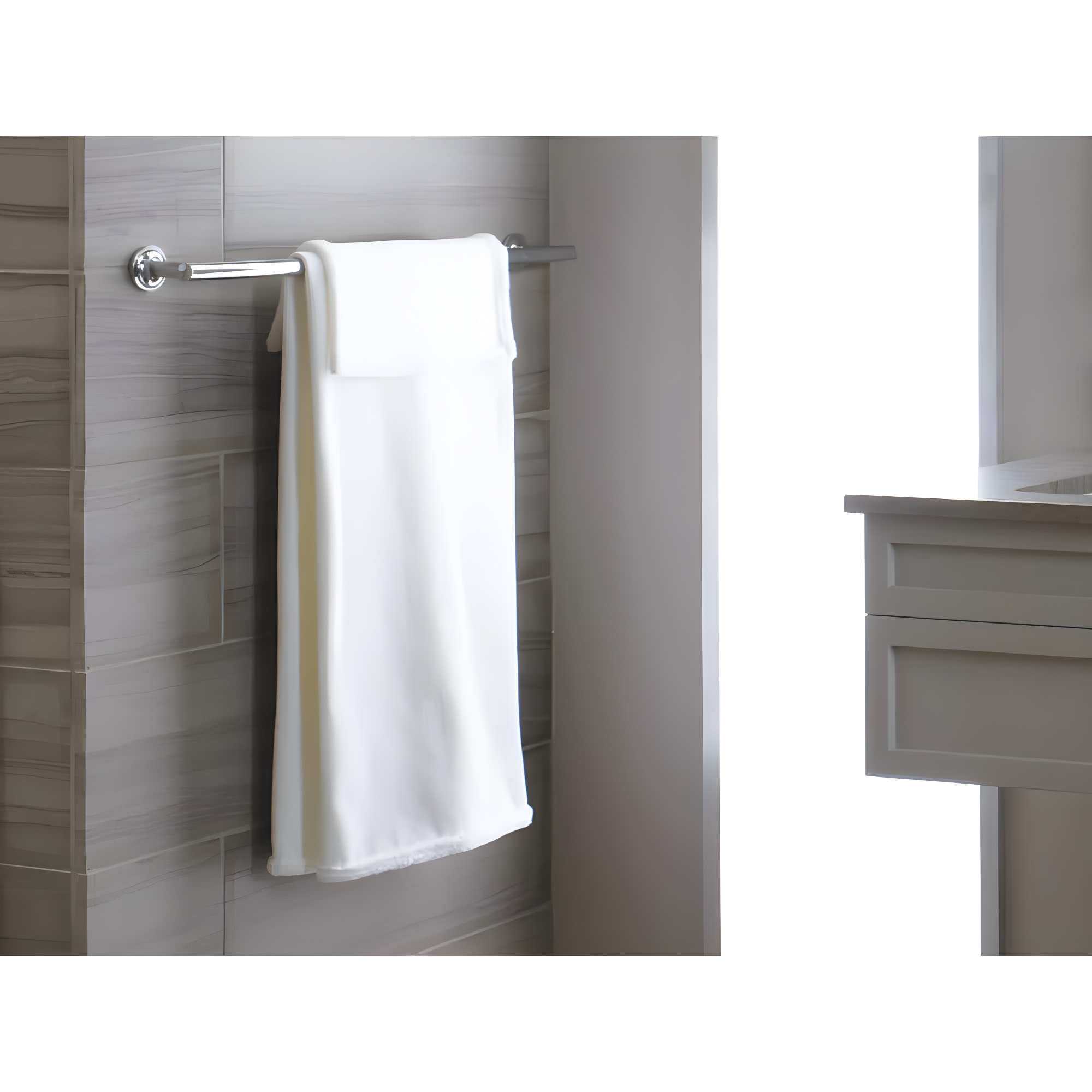 Purist® 24" Wall Mounted Round Towel Bar, Metal Wall-Mounted Towel Holder