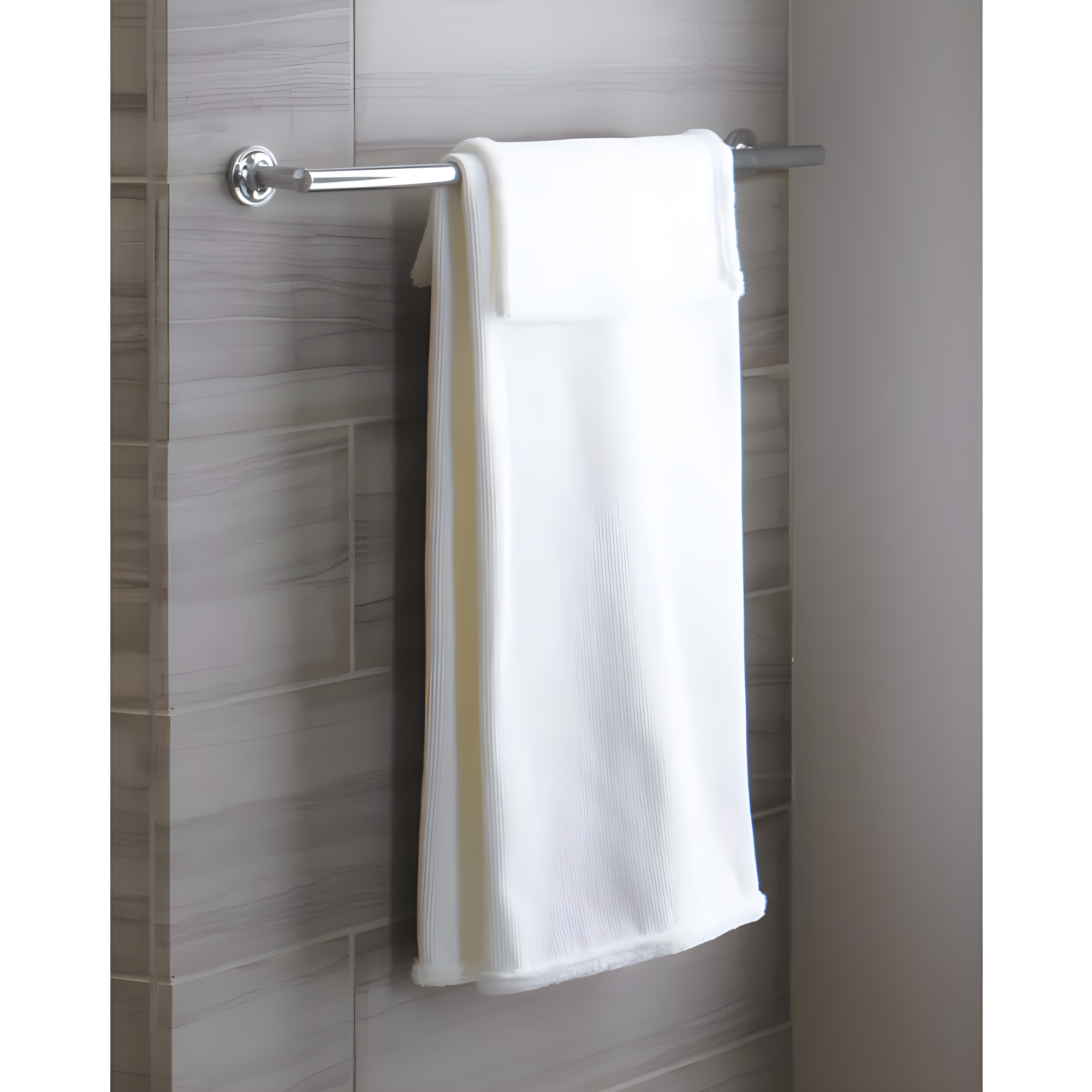 Purist® 24" Wall Mounted Round Towel Bar, Metal Wall-Mounted Towel Holder