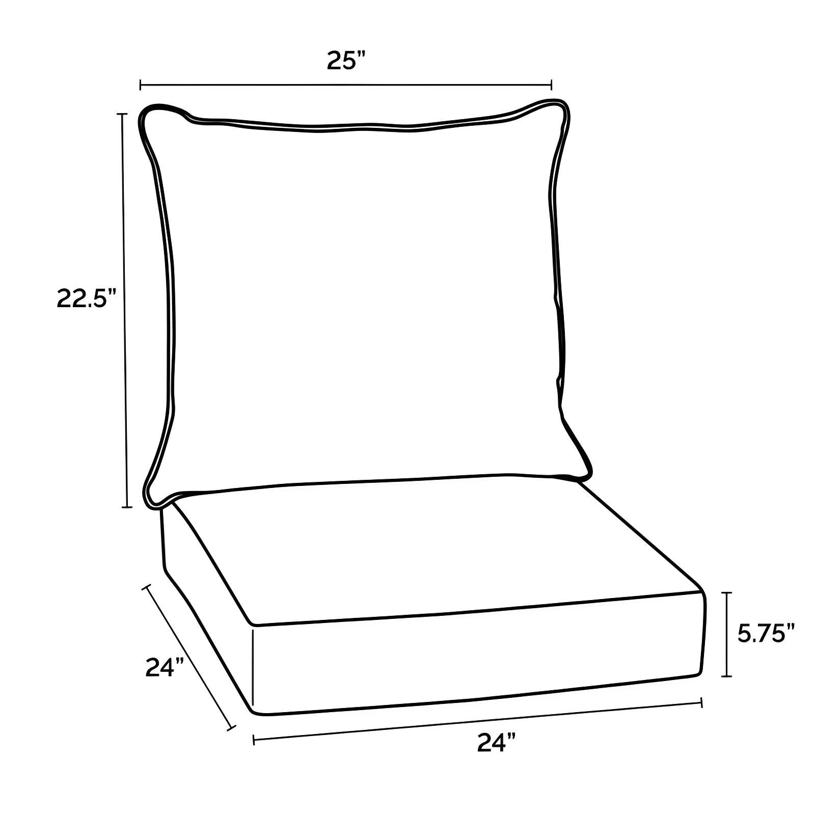 Outdoor Lounge Chair Cushion
