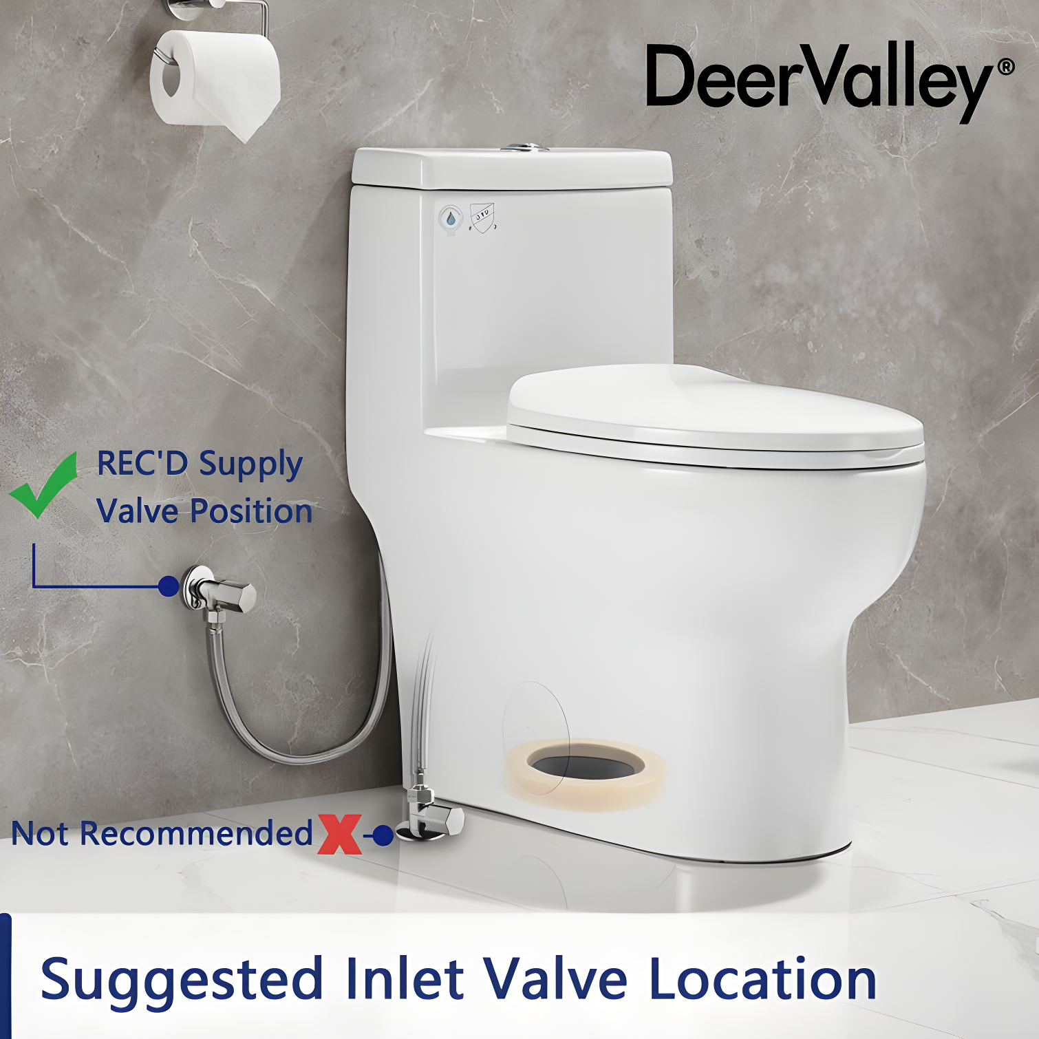 Ally Standard Bathroom Toielt, Modern Toilet with Comfort Chair Height Floor Mounted(Seat Included)