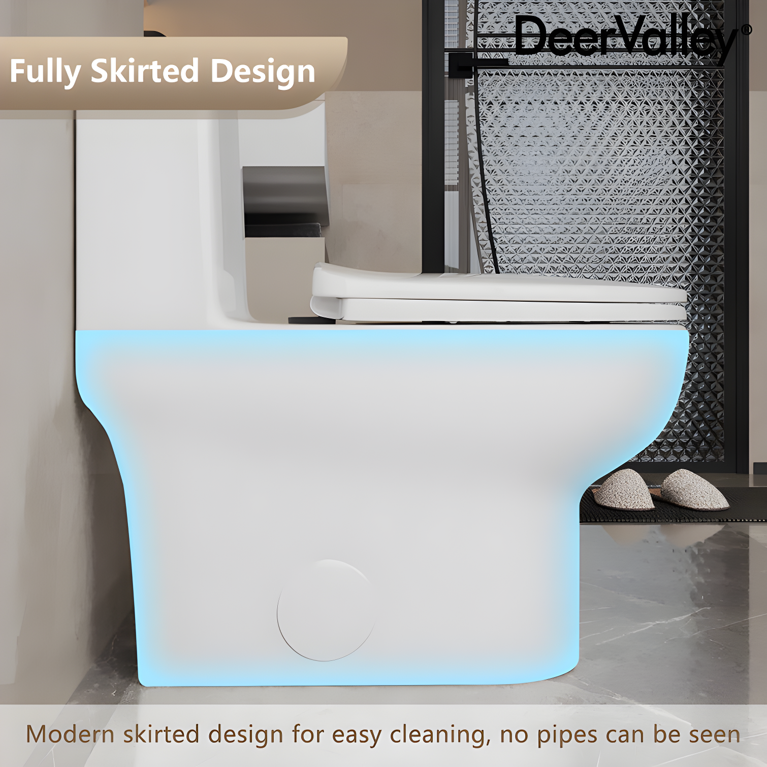 Ally Standard Bathroom Toielt, Modern Toilet with Comfort Chair Height Floor Mounted(Seat Included)