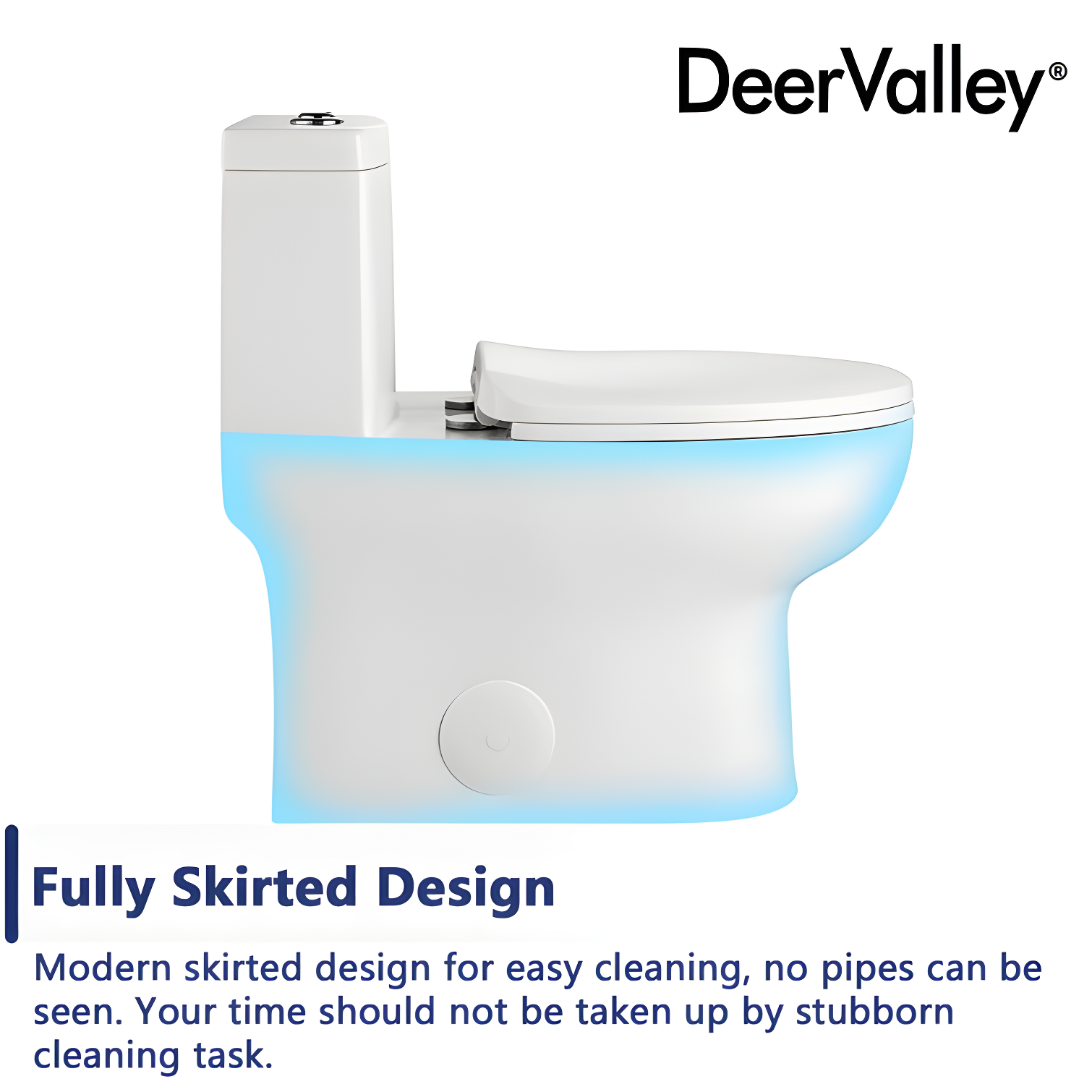 Ally Standard Bathroom Toielt, Modern Toilet with Comfort Chair Height Floor Mounted(Seat Included)