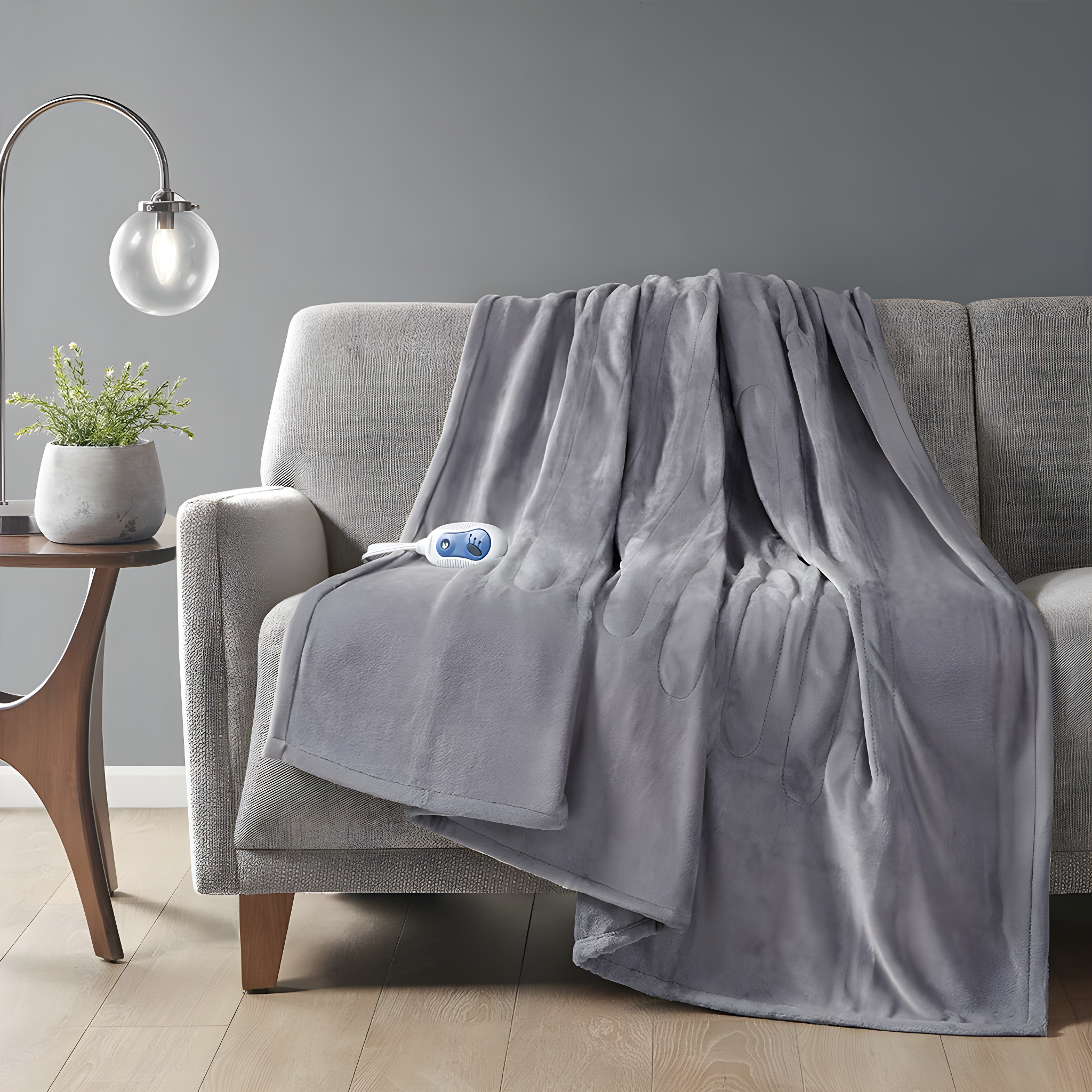 Beautyrest Heated Plush Oversized Throw