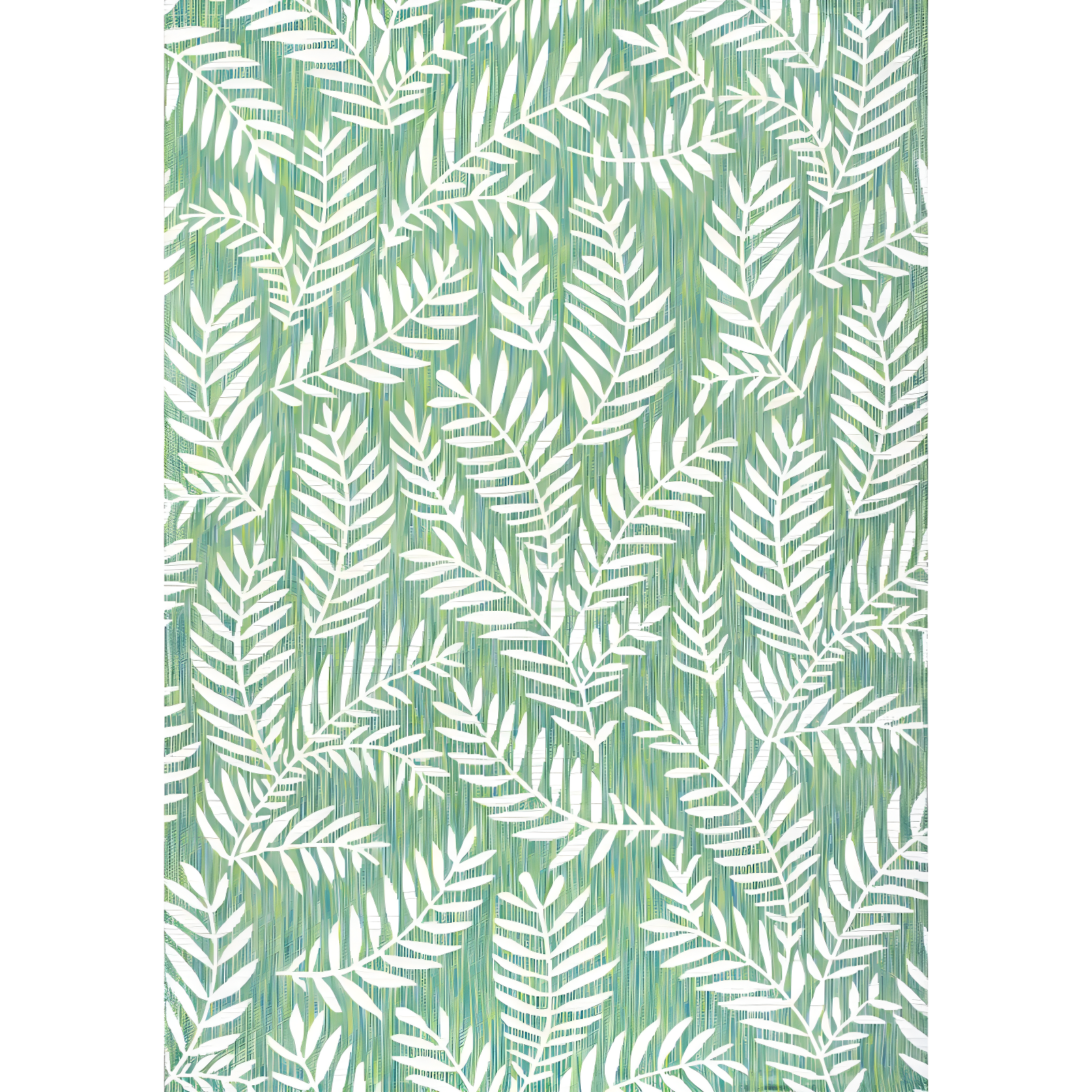 3' x 5' Nevis Palm Frond Indoor/Outdoor Area Rug, Cream/Green - JONATHAN Y