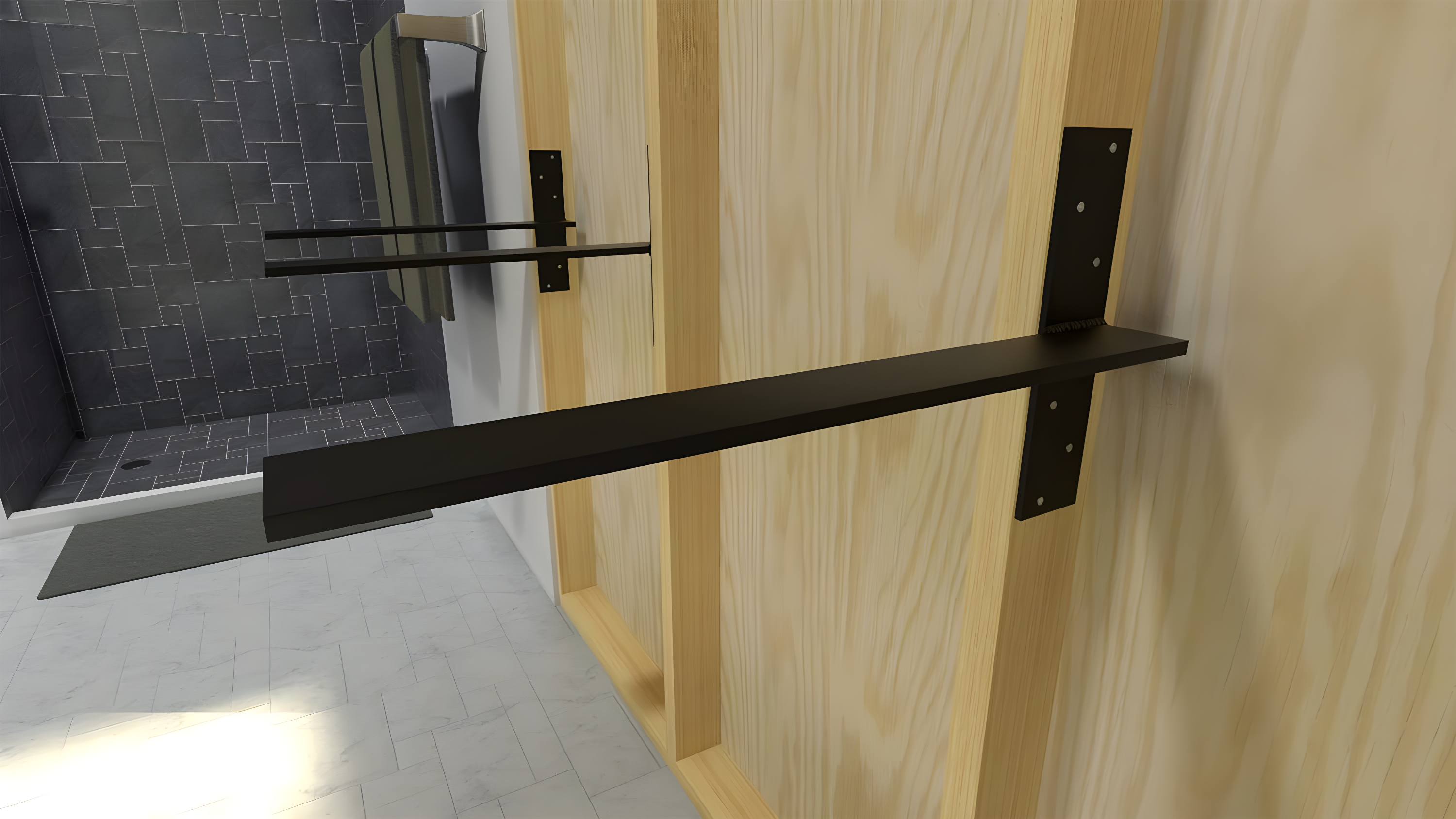 The Original Granite Bracket The Original™ Free Hanging Shelf Universal Standard Bracket