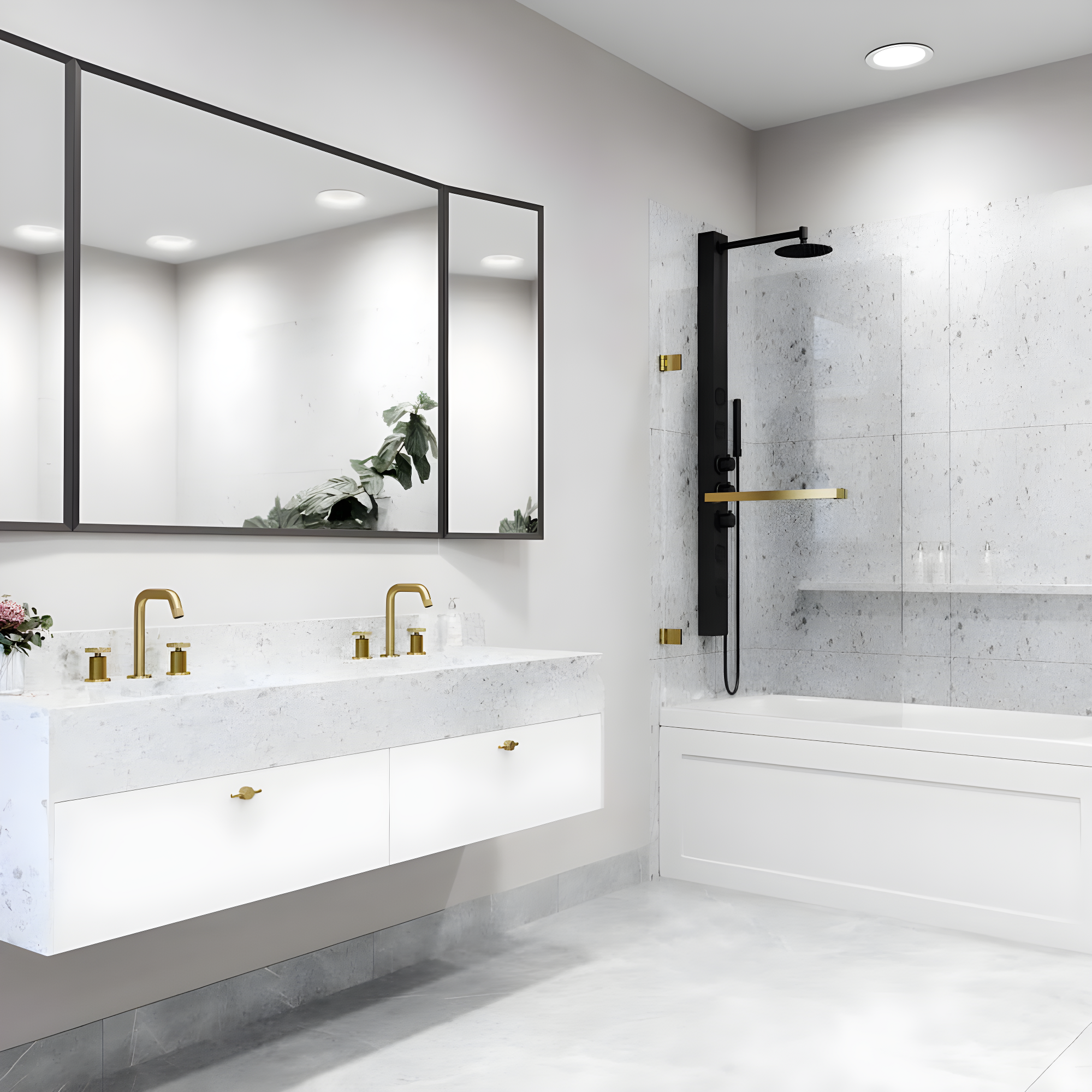 Rialto 34" W x 58" H Hinged Frameless Tub Door with with 5/16" Glass